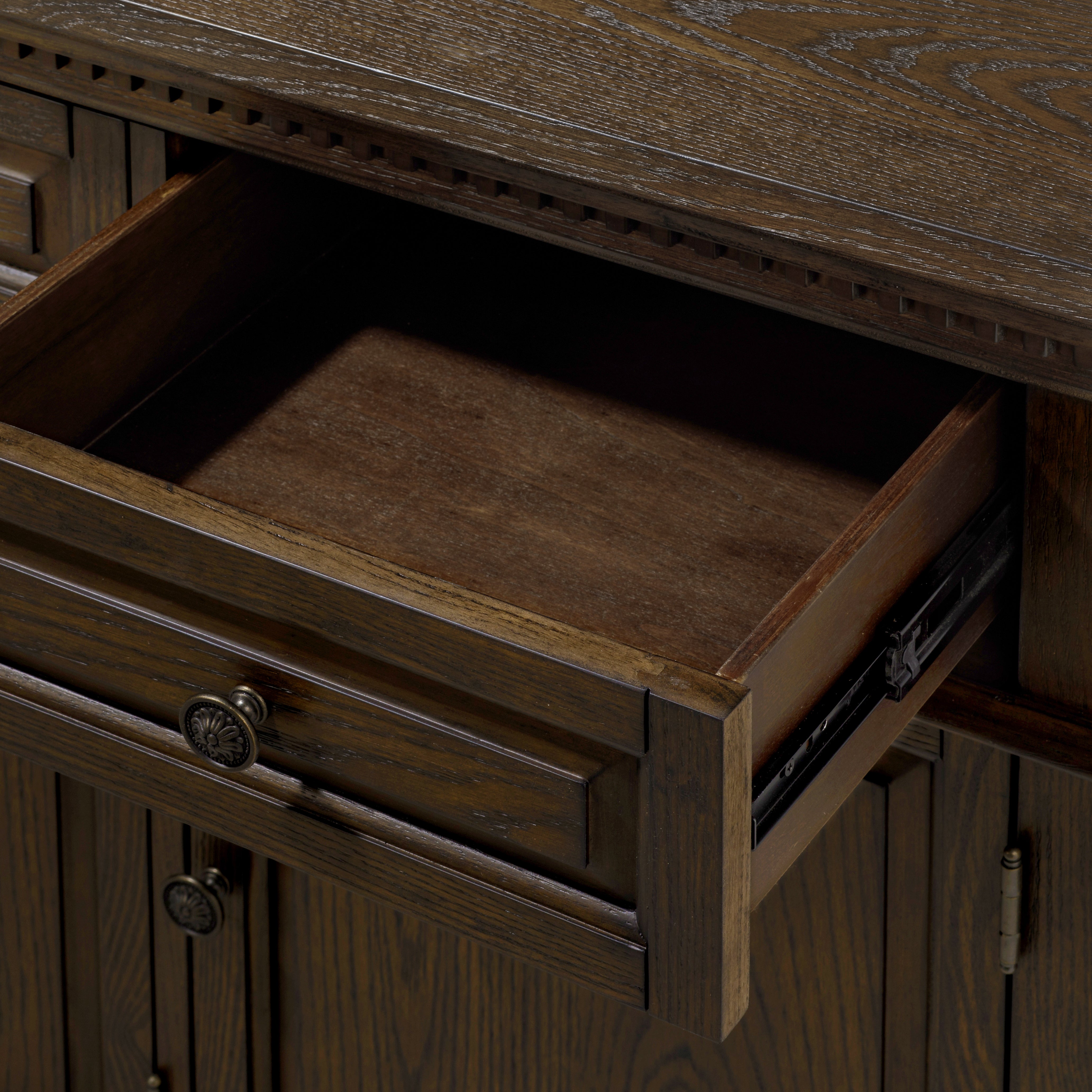 Maven Lane Theo Classical Wooden Sideboard In Antiqued Brown Finish in Maven Lane by Maven Lane