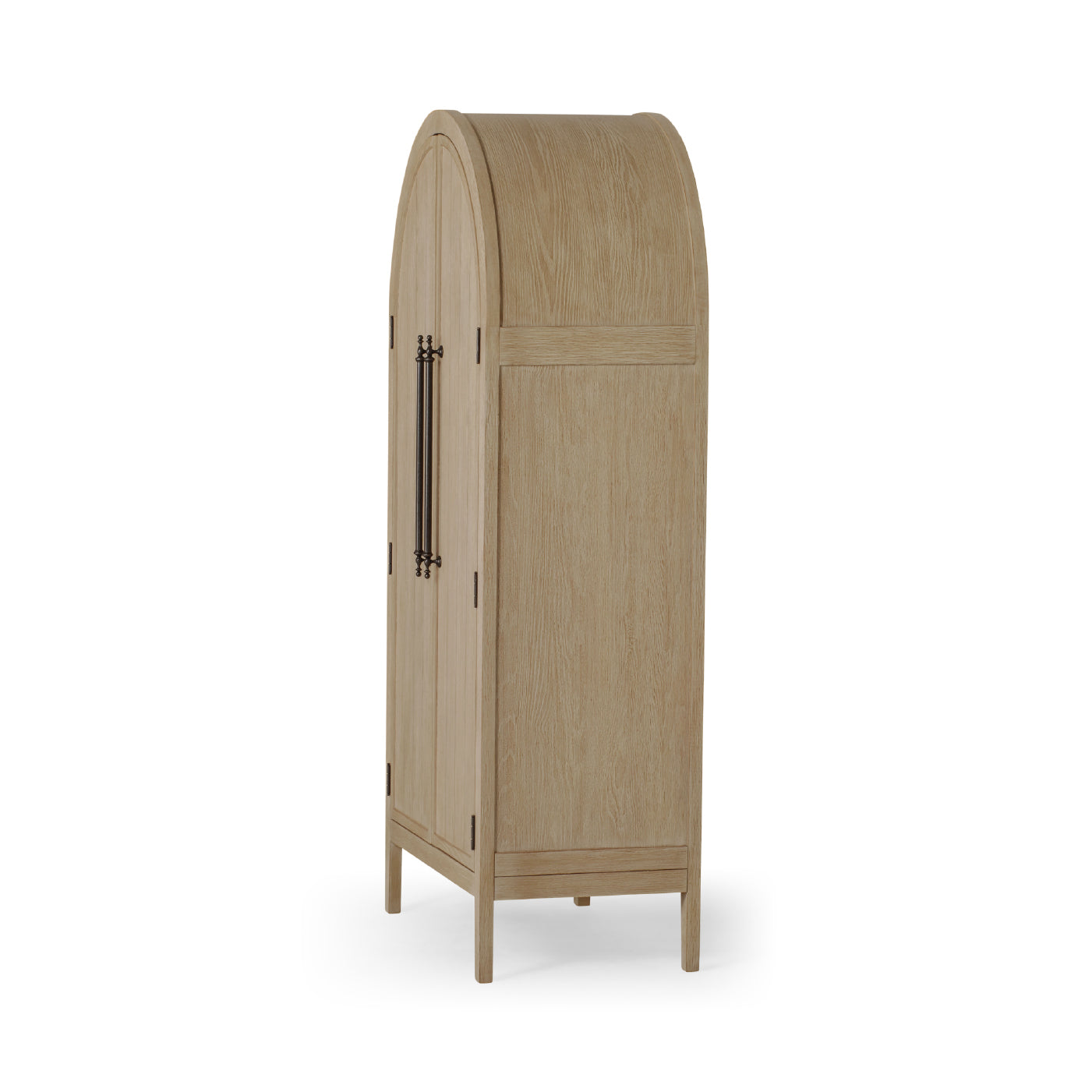 Selene Arched Wooden Cabinet in White Finish in Storage Cabinet by Maven Lane
