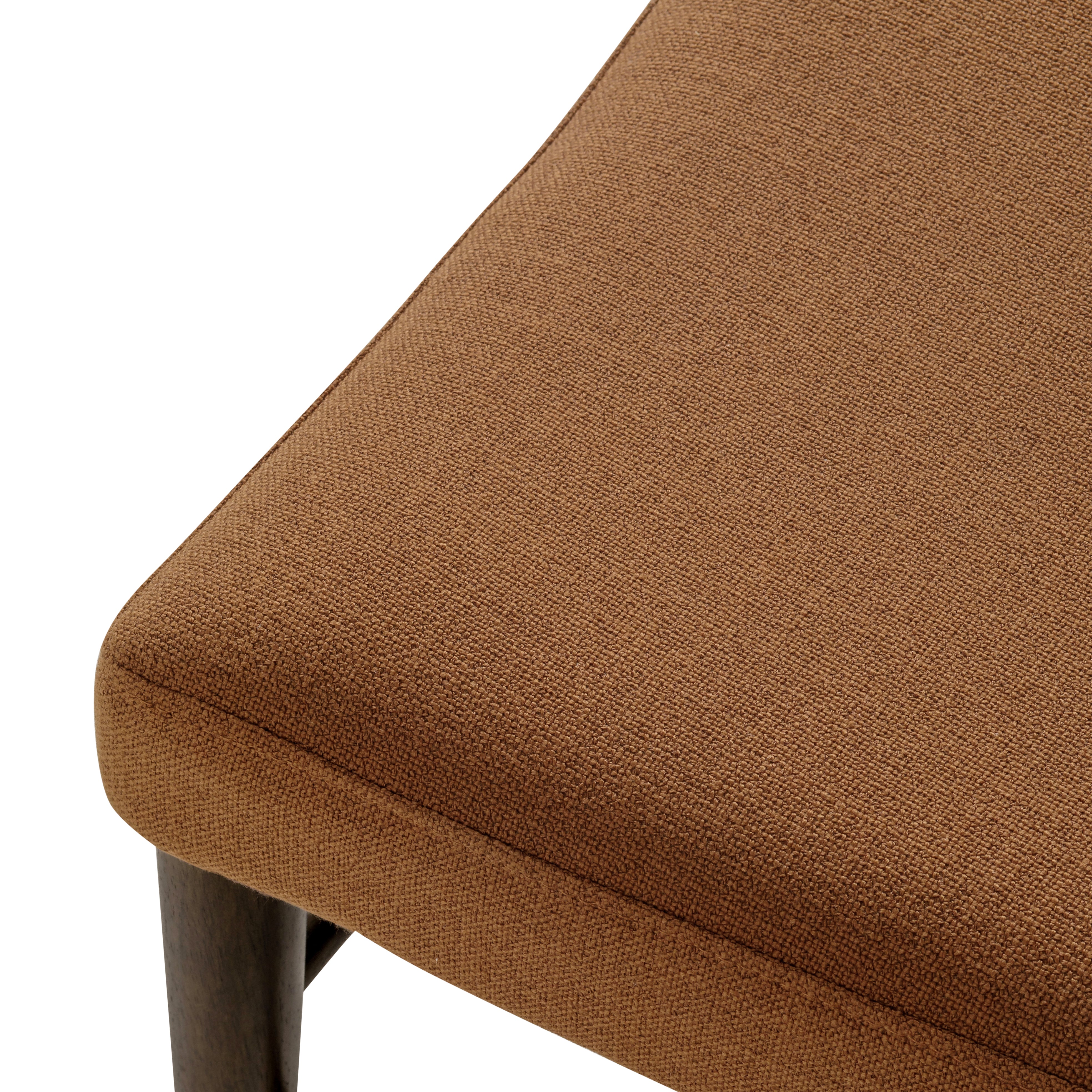 Vera Dining Chair in Aged Brown with Clay Canvas Fabric, Set of 2 in Dining Chair by Maven Lane