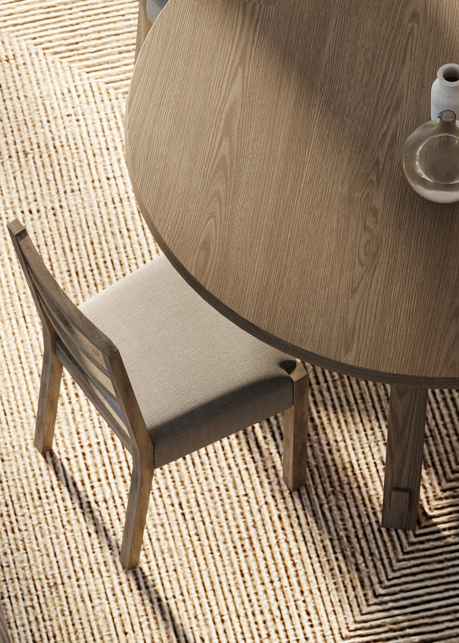 Willow Organic Wooden Dining Chair in Weathered Grey Finish with Slate Linen Fabric Upholstery, Set of 2 in Dining Chair by Maven Lane
