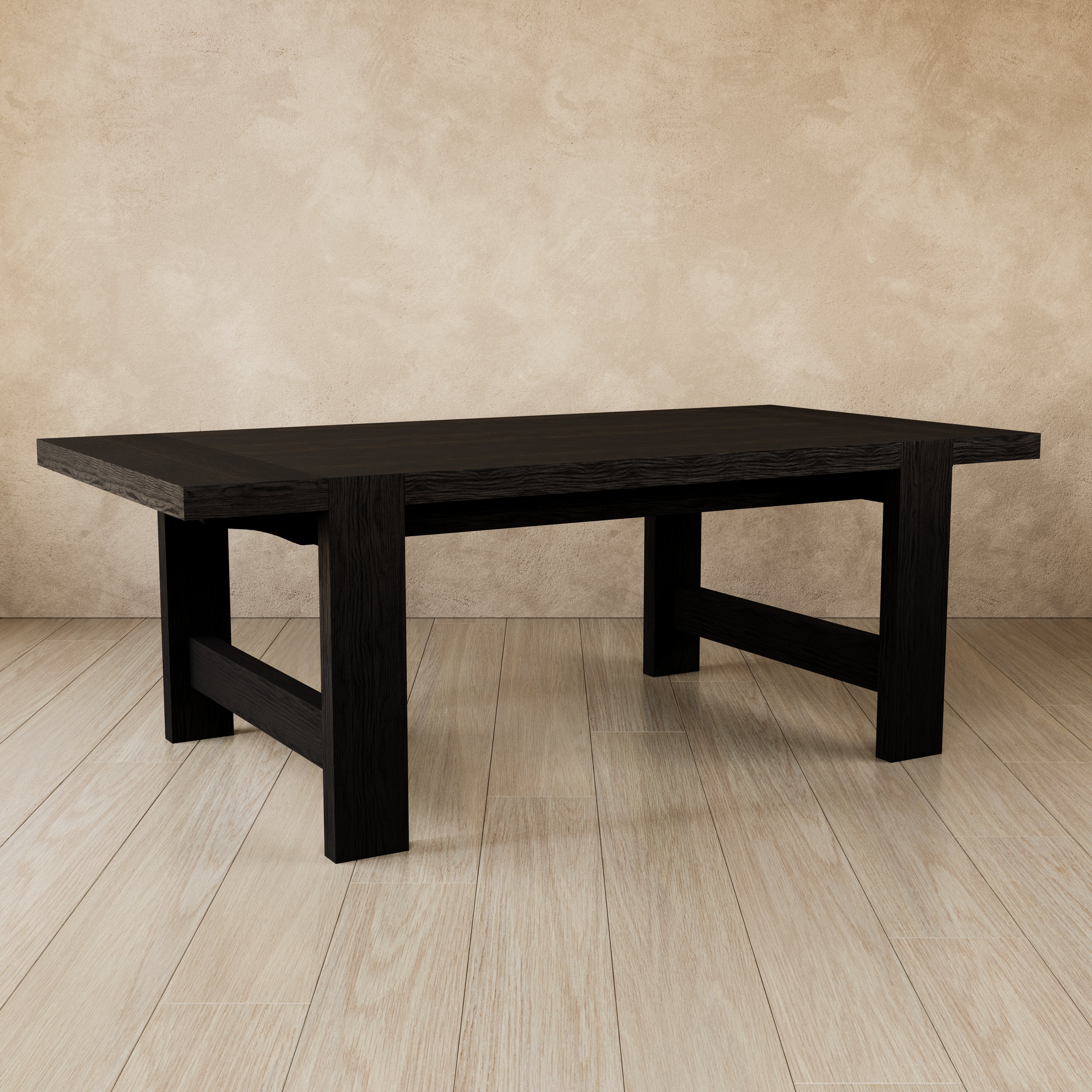 Angelo Rustic Rectangular Wooden Coffee Table In Aged Black in Coffee Table by Maven Lane