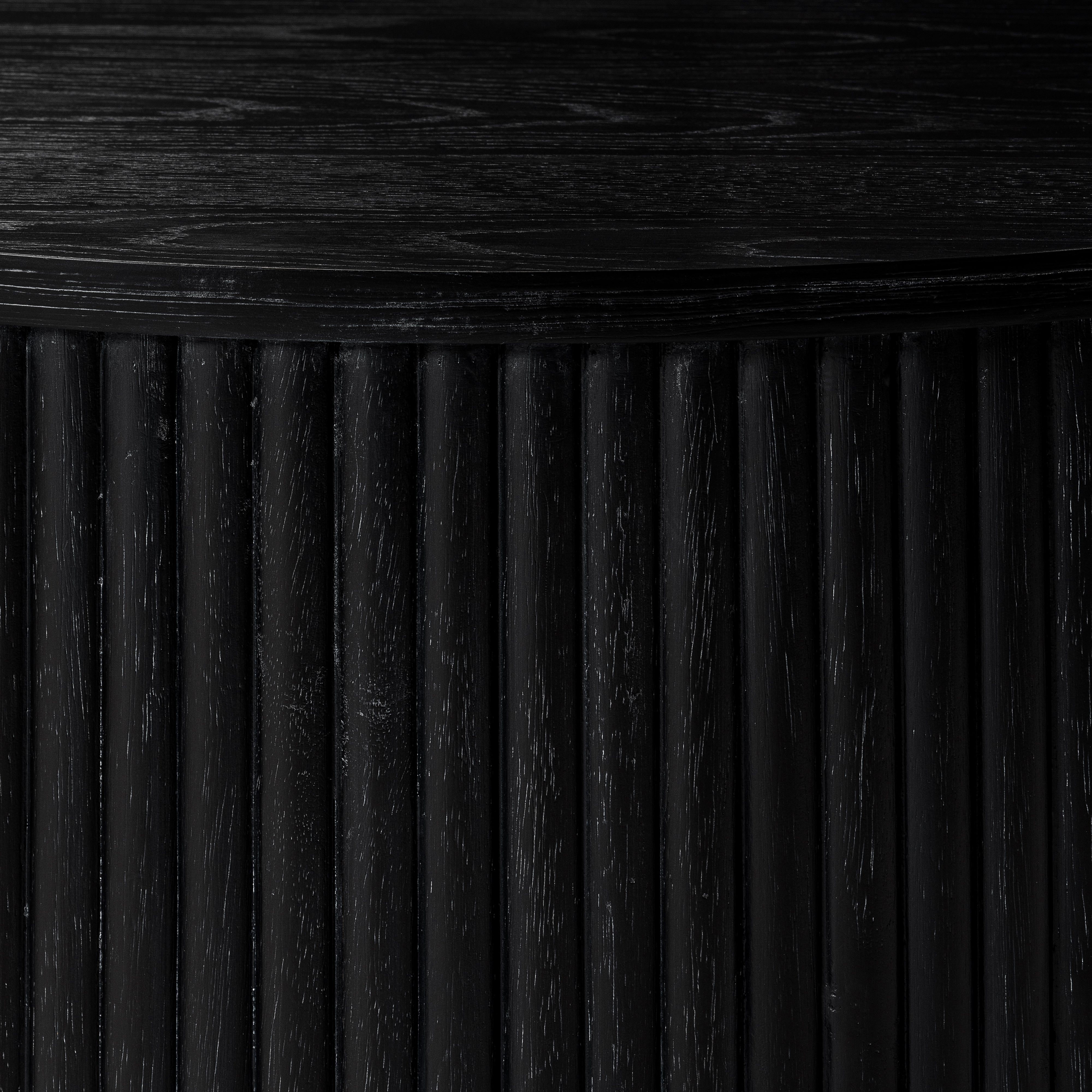 Dallas Round Wooden Coffee Table in Black Finish in Coffee Table by Maven Lane