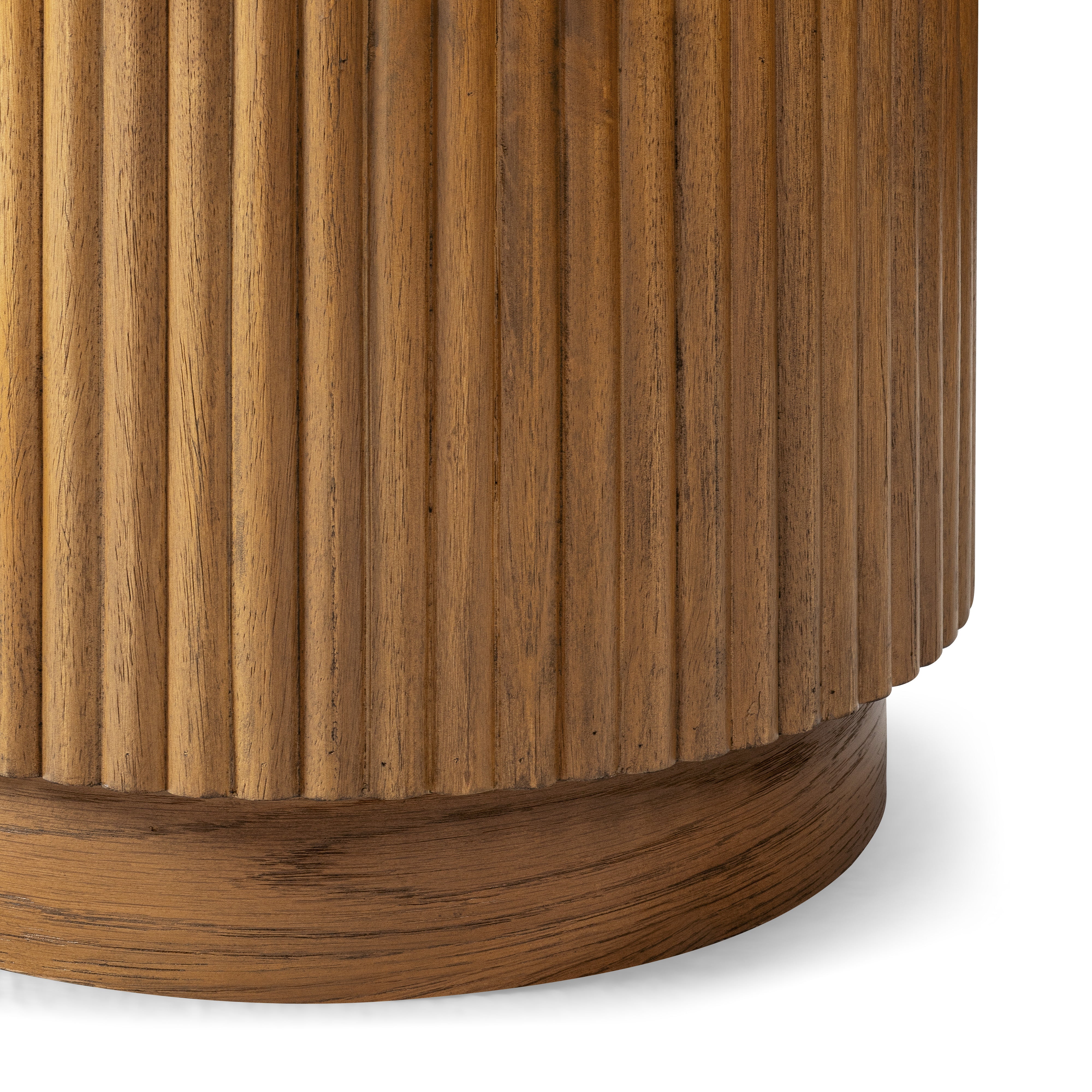 Dallas Round Side Table in Natural Finish in Side Table by Maven Lane