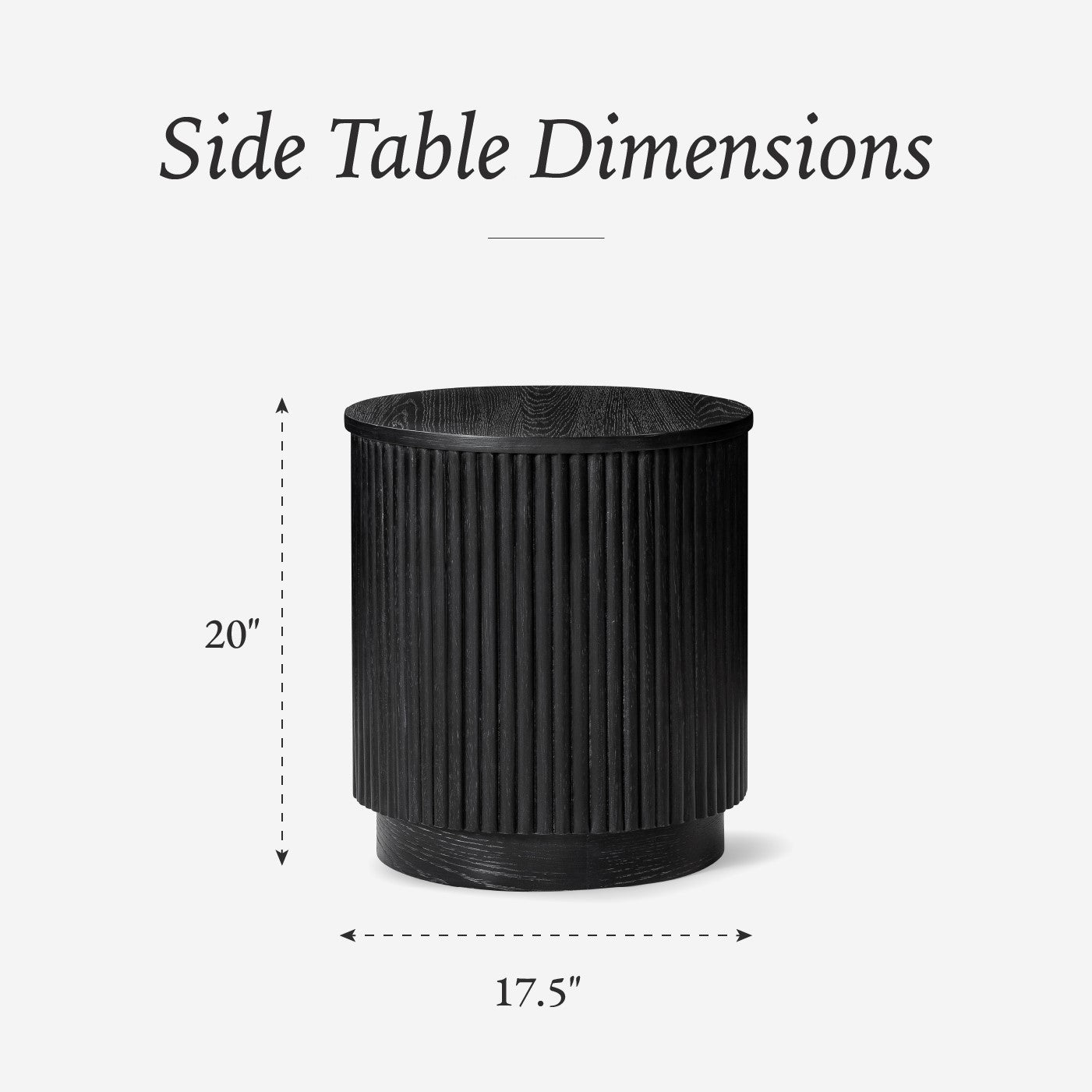 Dallas Round Side Table in Aged Black Finish in Side Table by Maven Lane