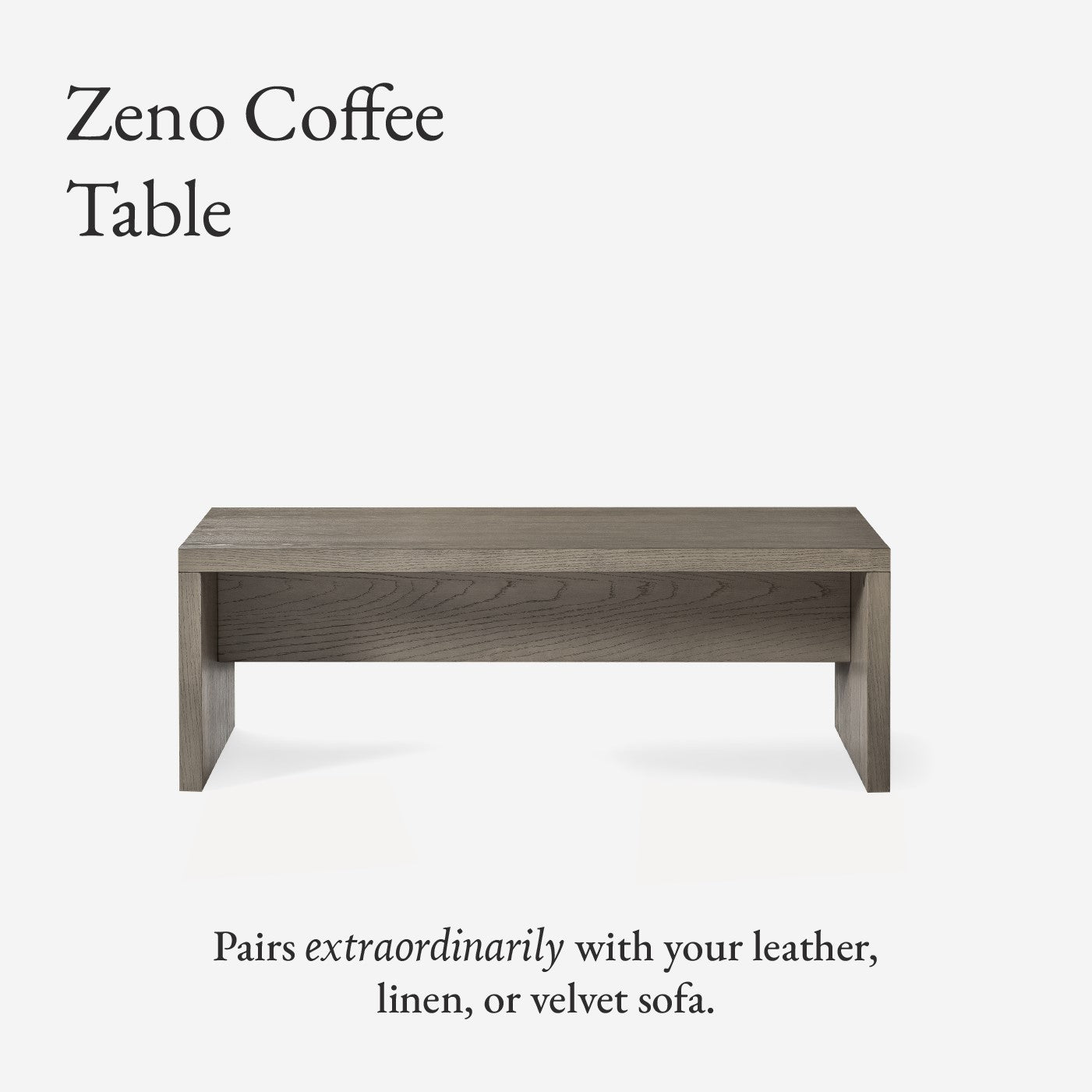 Zeno Rectangular Coffee Table in Aged Grey Finish in Coffee Table by Maven Lane