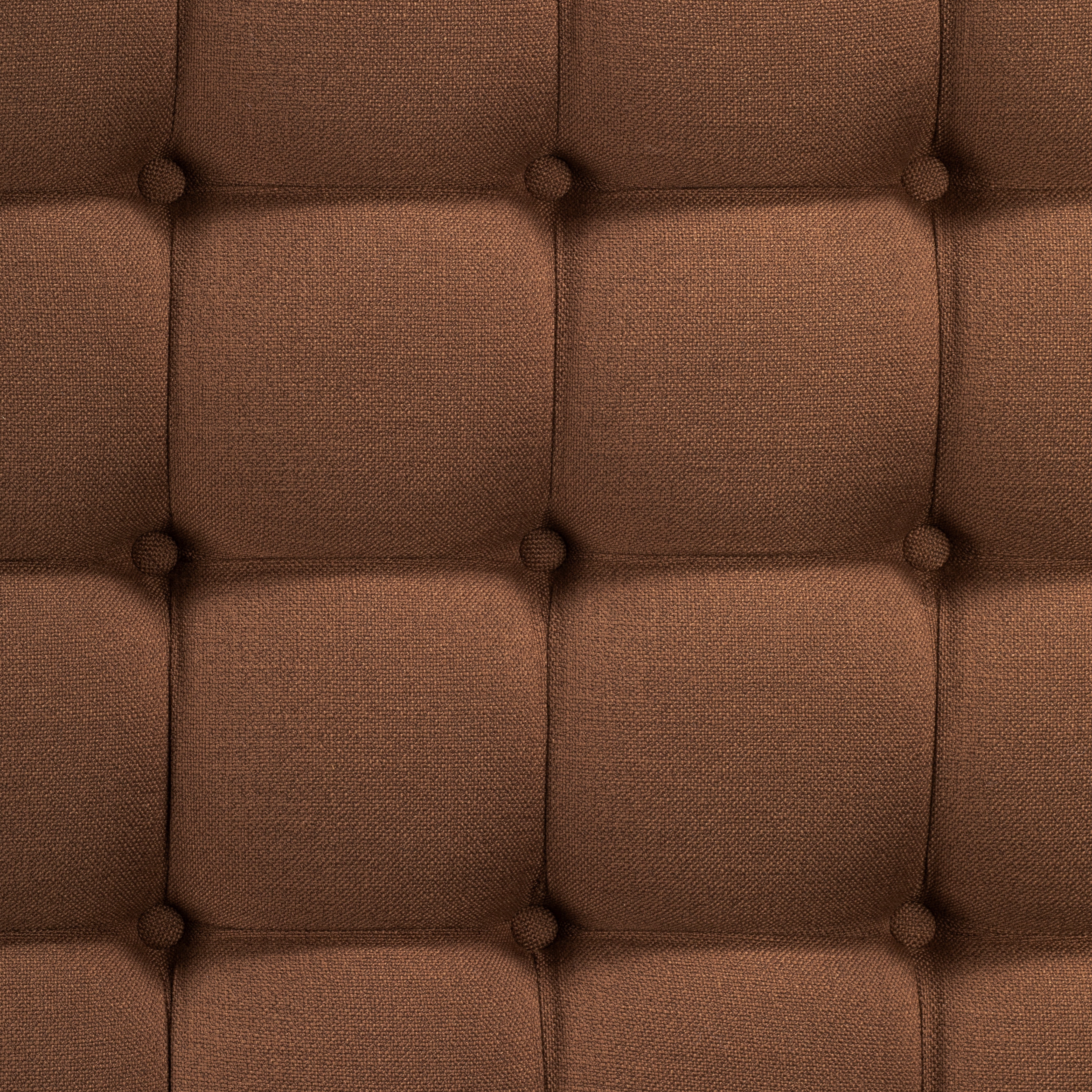 Mesa Square Upholstered Coffee Table in Brown Finish and Brown Fabric Upholstery in Coffee Table by Maven Lane