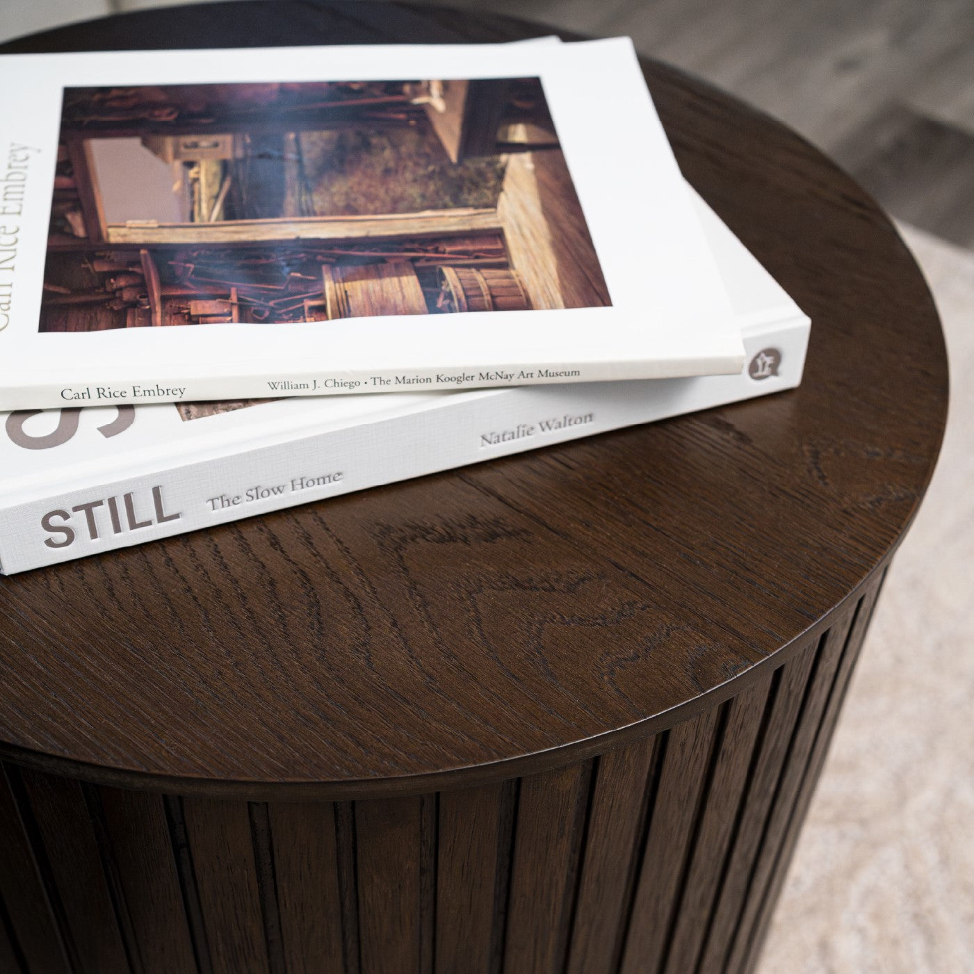 Austin Wooden Coffee Table Set with Storage in Brown Finish in Nesting Tables by Maven Lane