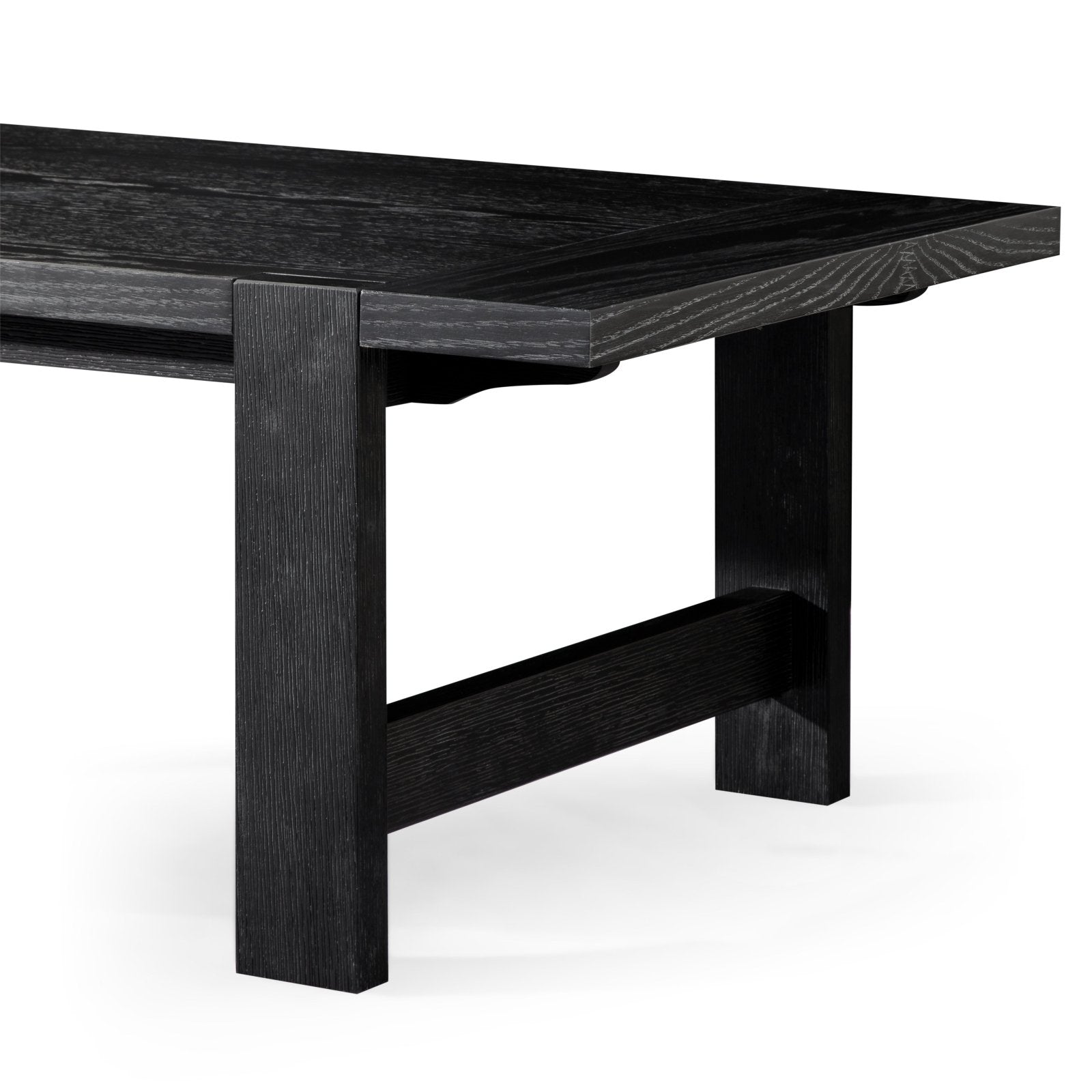 Angelo Rustic Rectangular Wooden Coffee Table In Aged Black in Maven Lane by Maven Lane