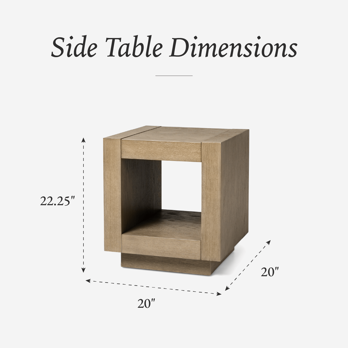 Artemis Contemporary Wooden Side Table In Refined Grey Finish in Maven Lane by Maven Lane