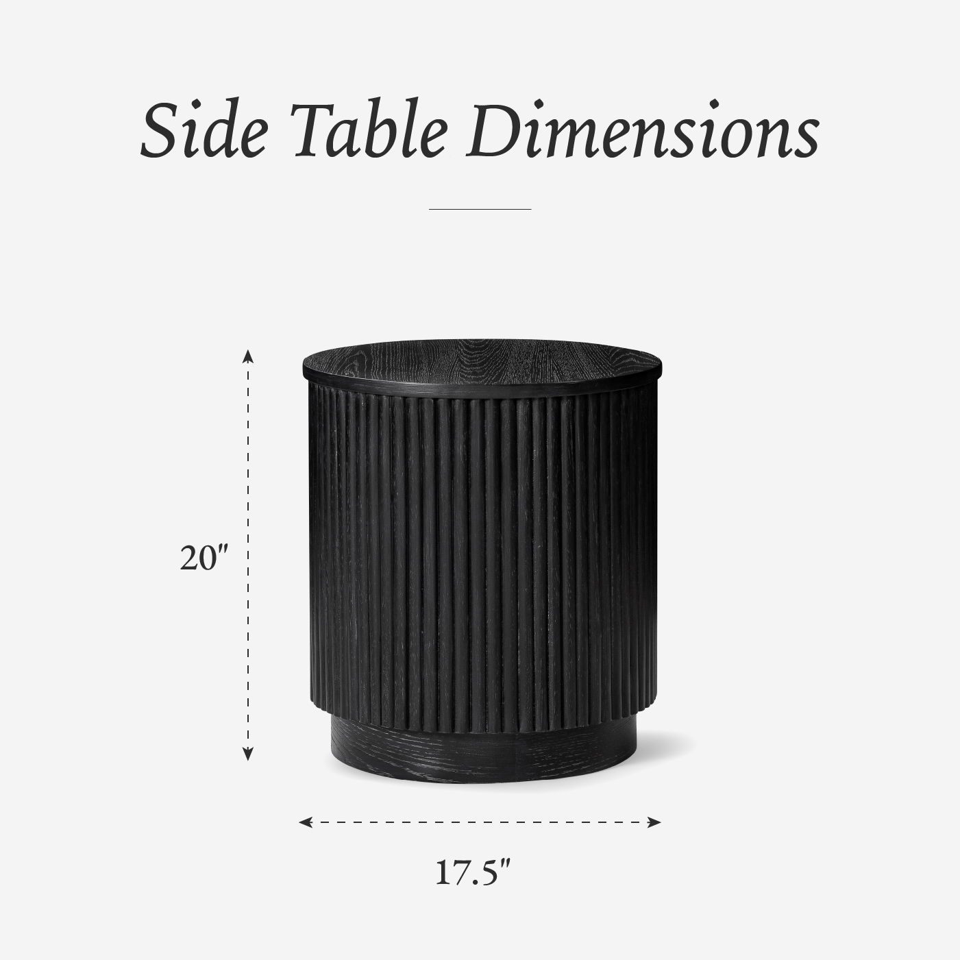 Dallas Round Side Table in Aged Black in Side Table by Maven Lane
