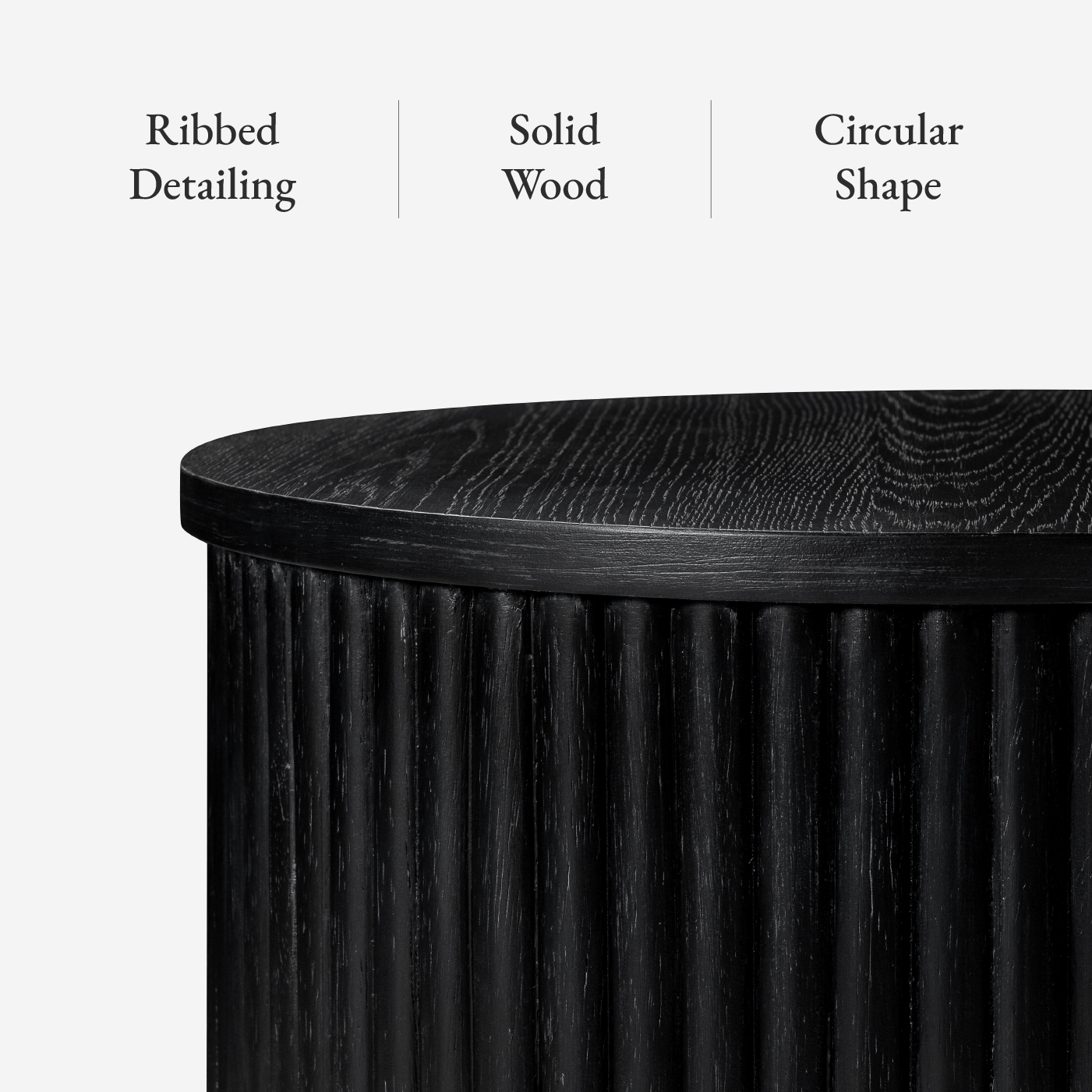 Dallas Round Side Table in Aged Black in Side Table by Maven Lane