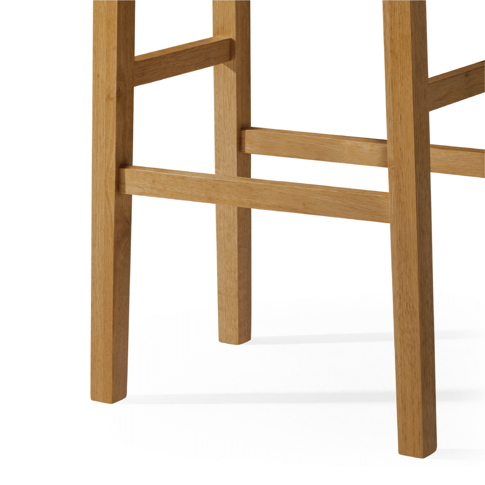 31" Emerson Bar Stool in Weathered Natural Wood Finish with Avanti Bone Vegan Leather in Stools by Maven Lane