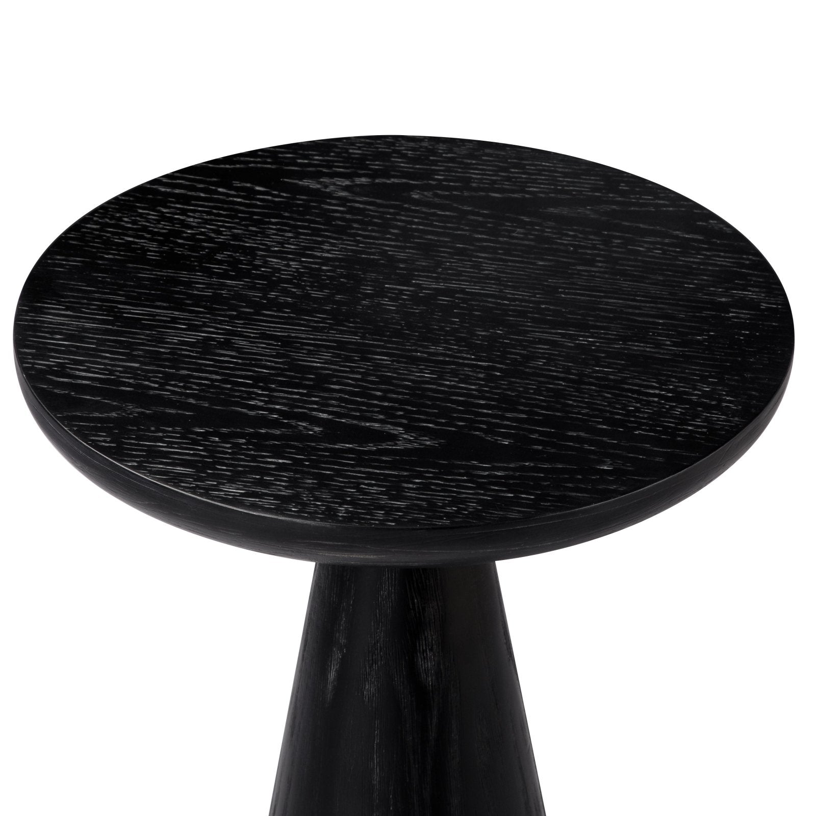 Owen Rustic Wooden Drink Table In Aged Black in Accent Tables by Maven Lane