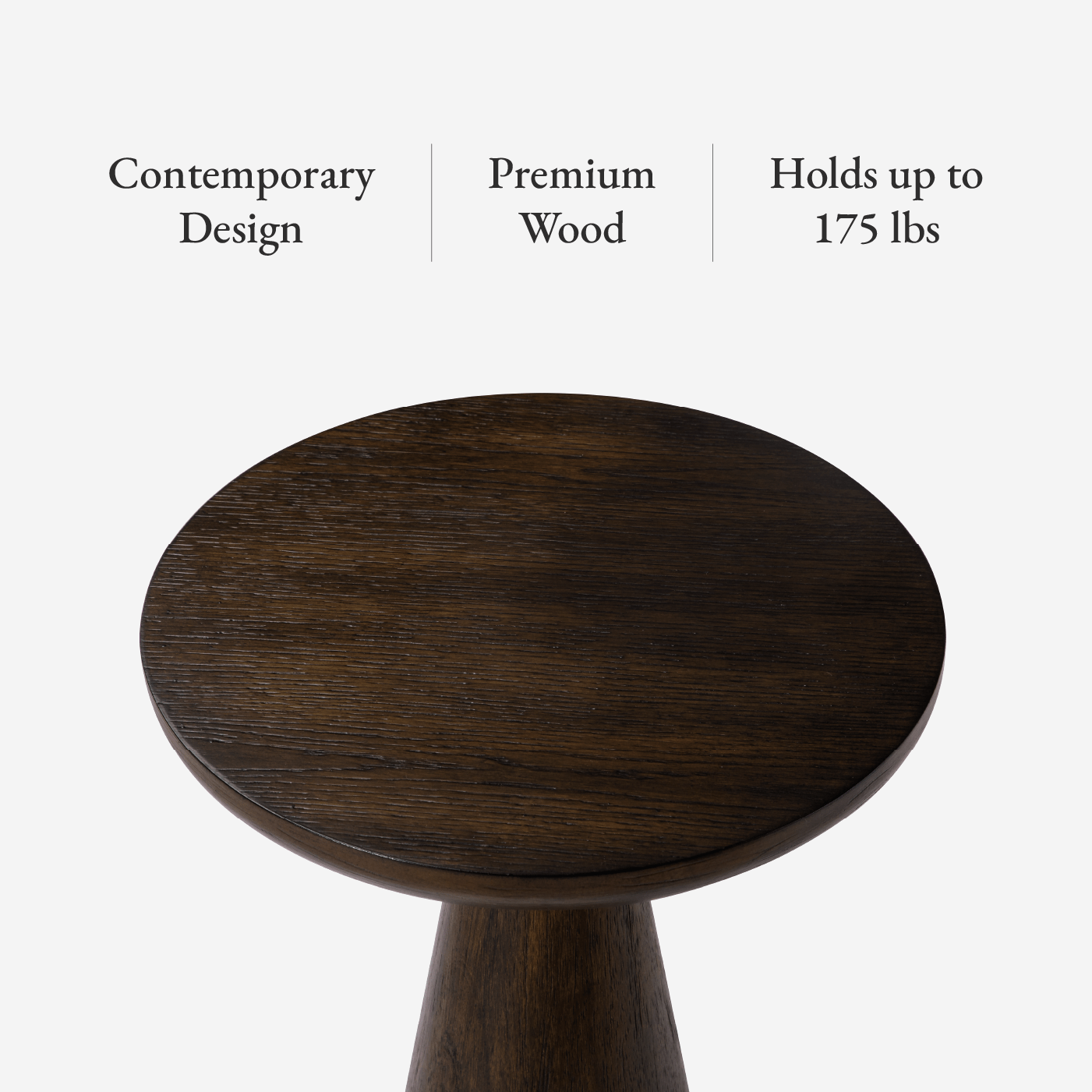 Owen Wooden Drink Table in Brown Finish in Accent Tables by Maven Lane