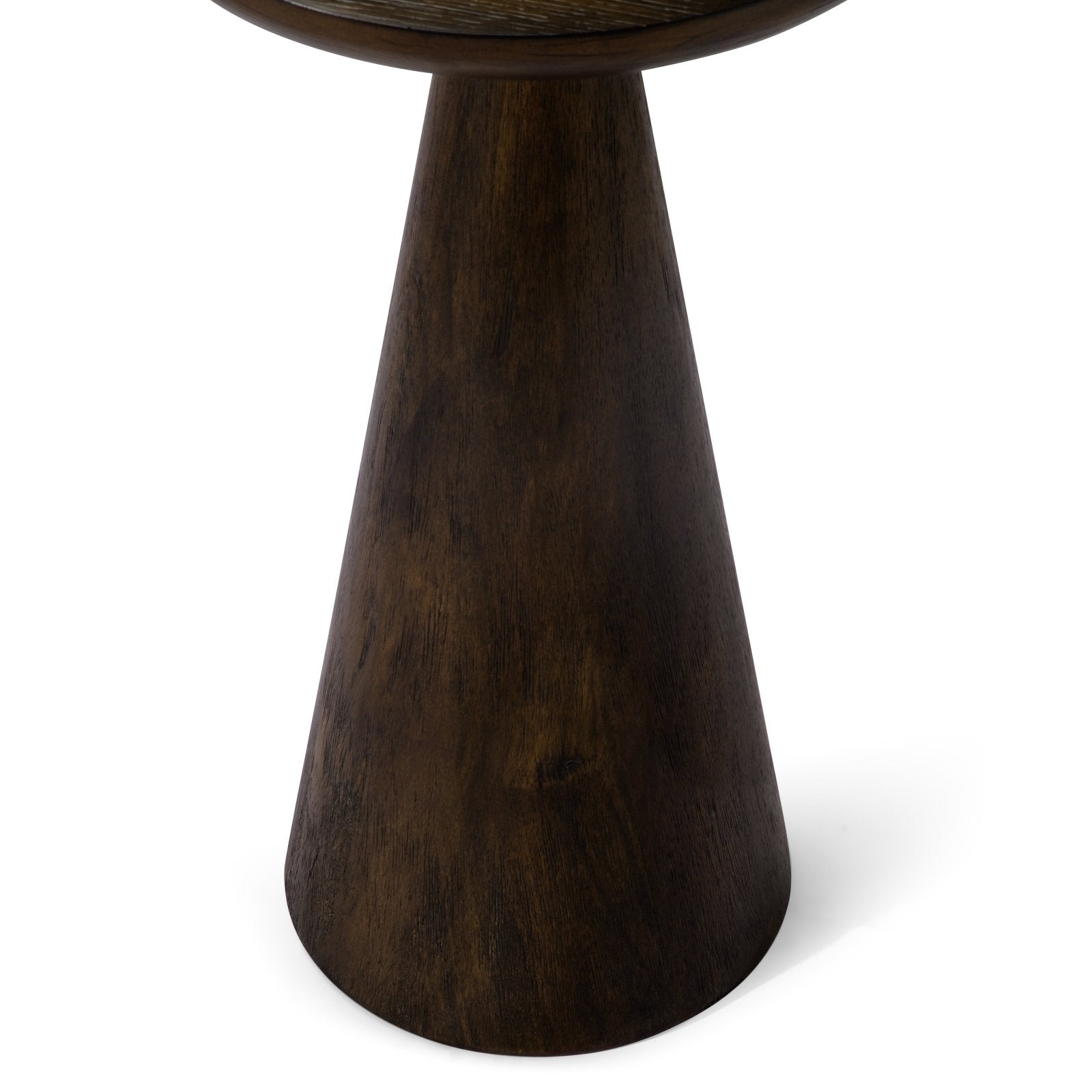 Owen Wooden Drink Table in Brown Finish in Accent Tables by Maven Lane