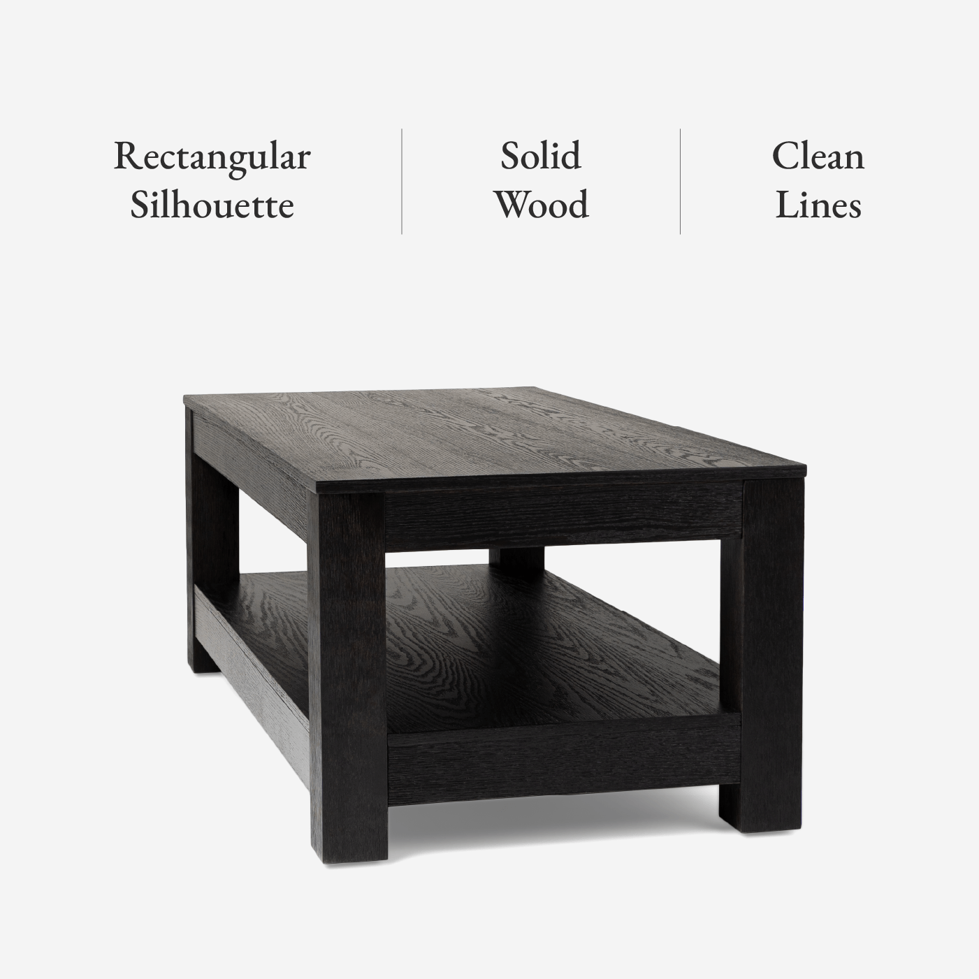 Paulo Wooden Coffee Table In Weathered Black Finish in Maven Lane by Maven Lane