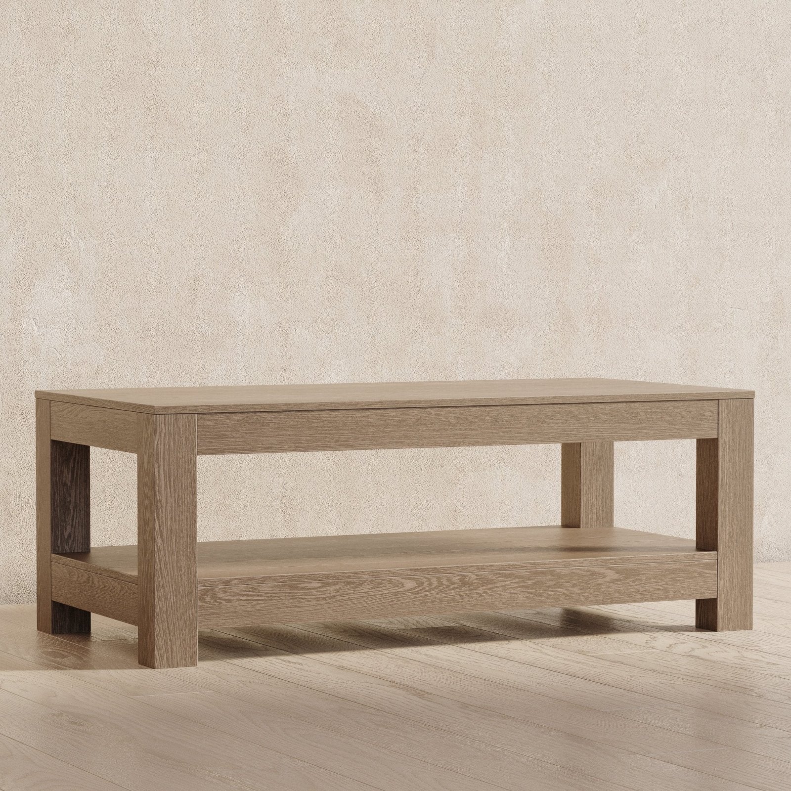 Paulo Wooden Coffee Table in Weathered Grey Finish in Coffee Table by Maven Lane