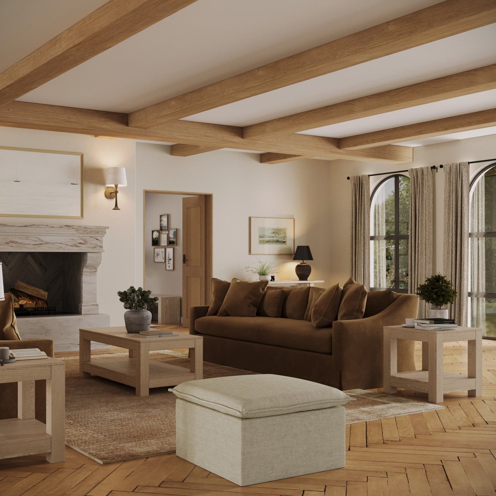 Paulo Coffee Table in White Finish in Coffee Table by Maven Lane