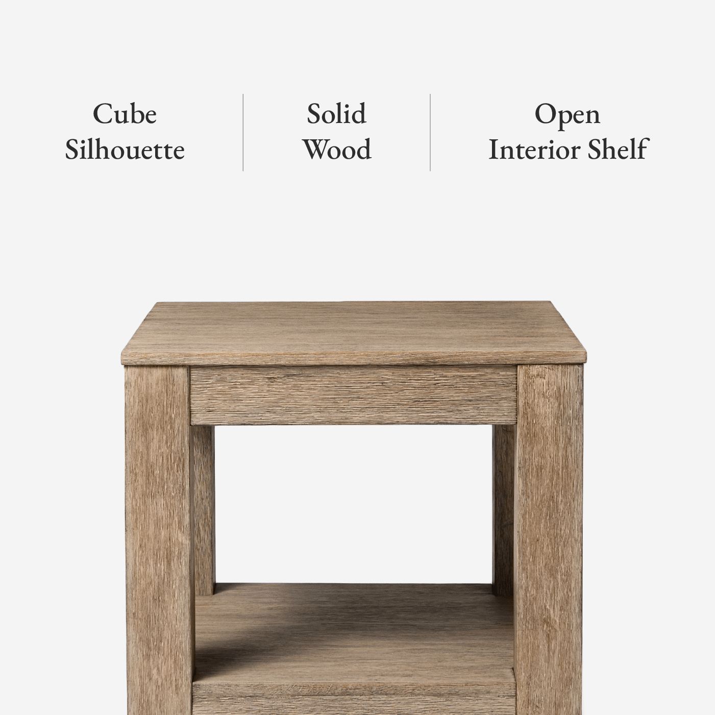 Paulo Wooden Side Table In Weathered Grey Finish in Maven Lane by Maven Lane