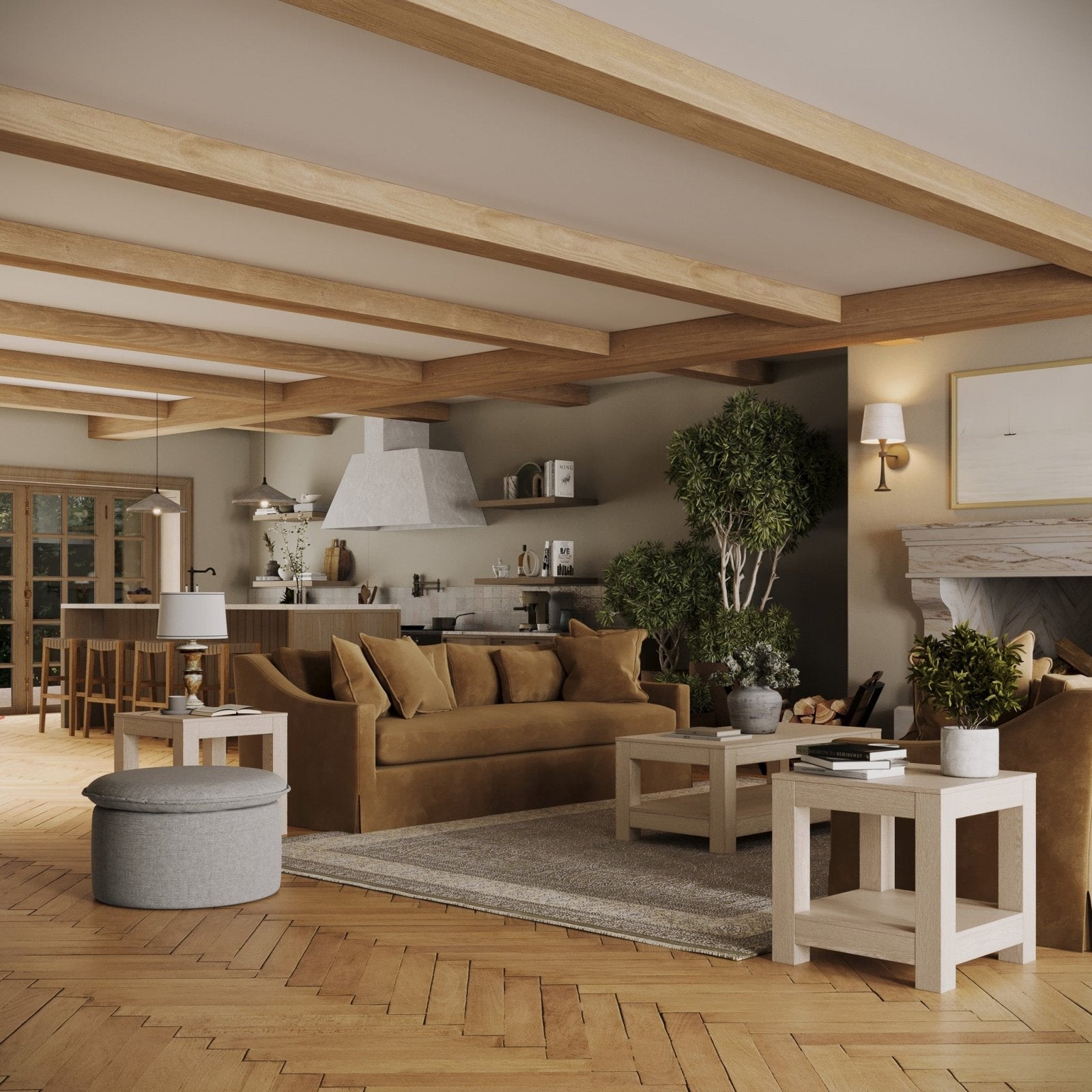 Paulo Side Table in Grey Finish in Side Table by Maven Lane