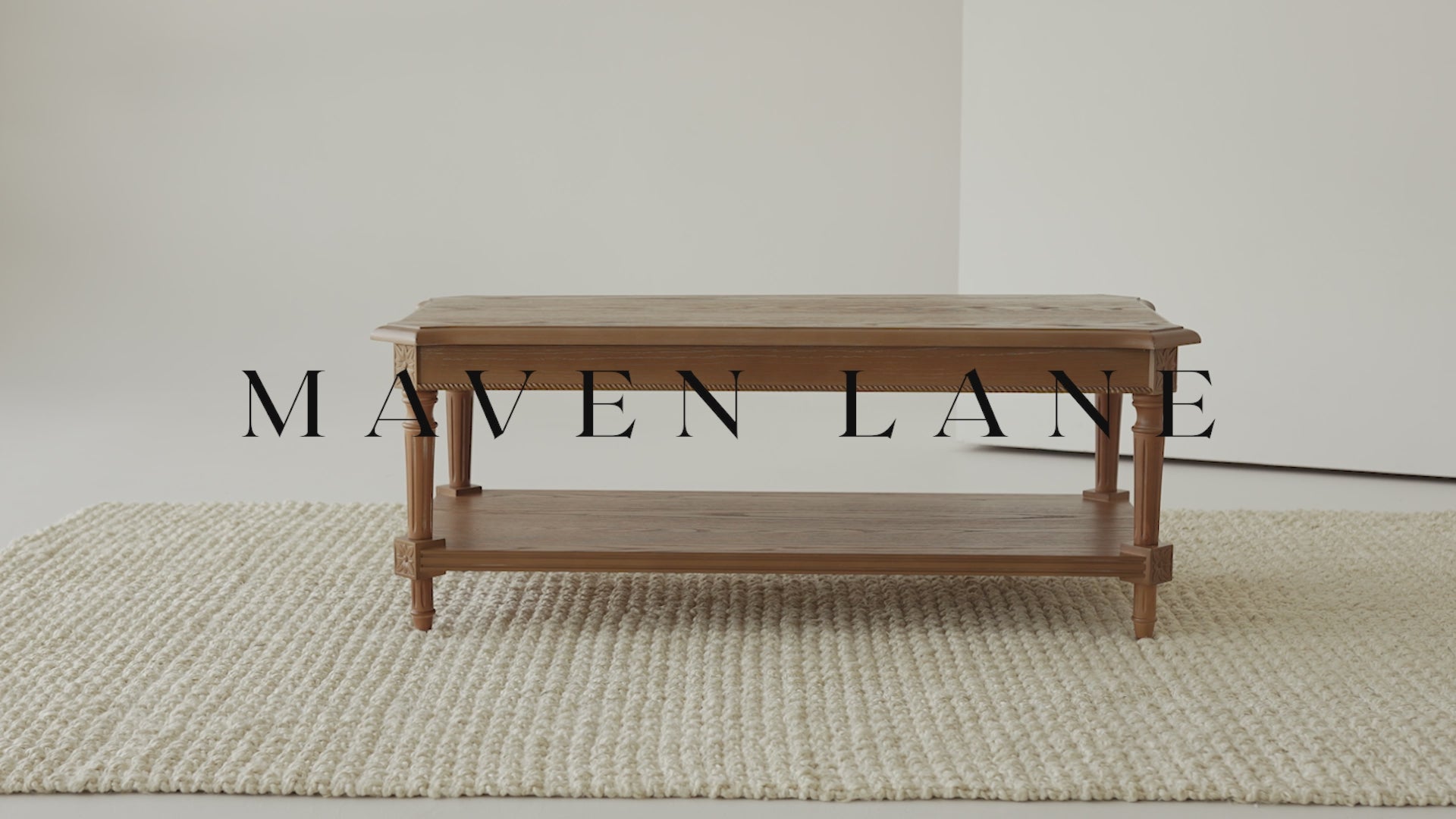 Pullman Traditional Rectangular Wooden Coffee Table in Antiqued Brown Finish in Coffee Table by Maven Lane