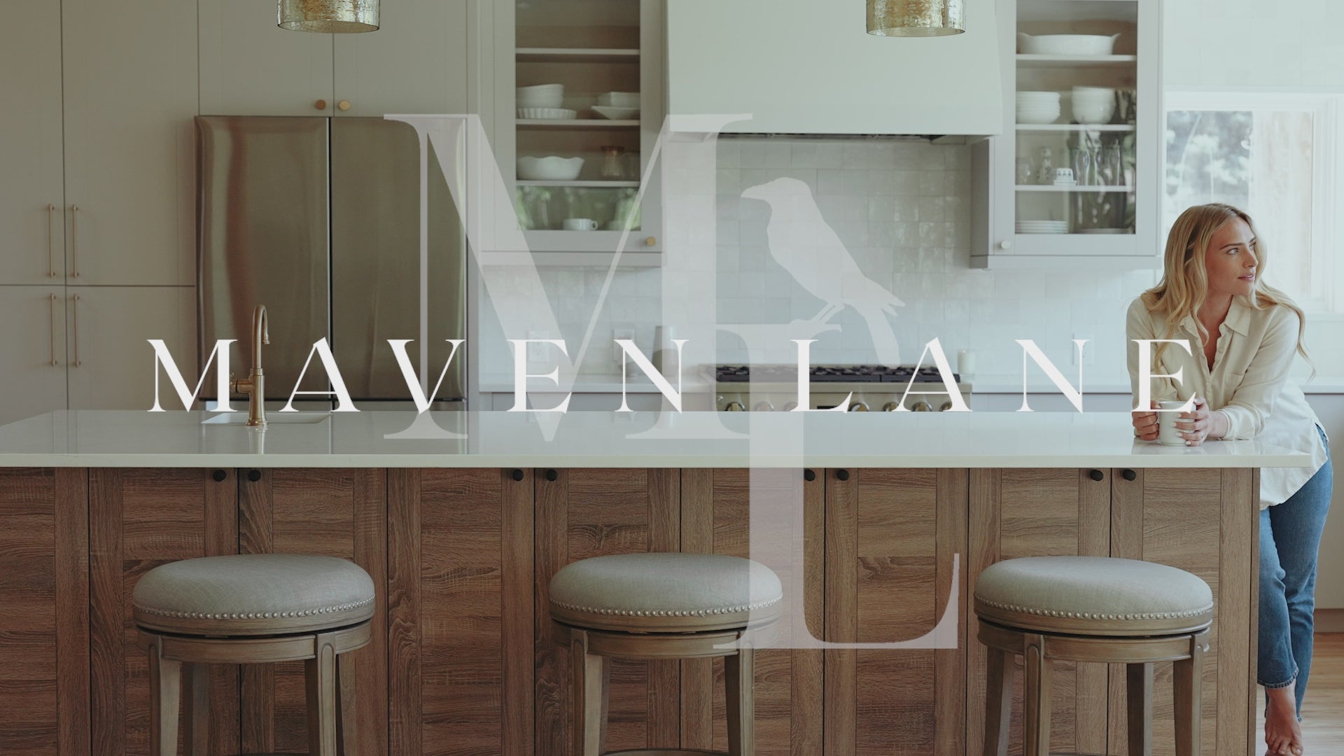 26" Alexander Backless Counter Stool in Grey Finish with Grey Fabric Upholstery in Stools by Maven Lane