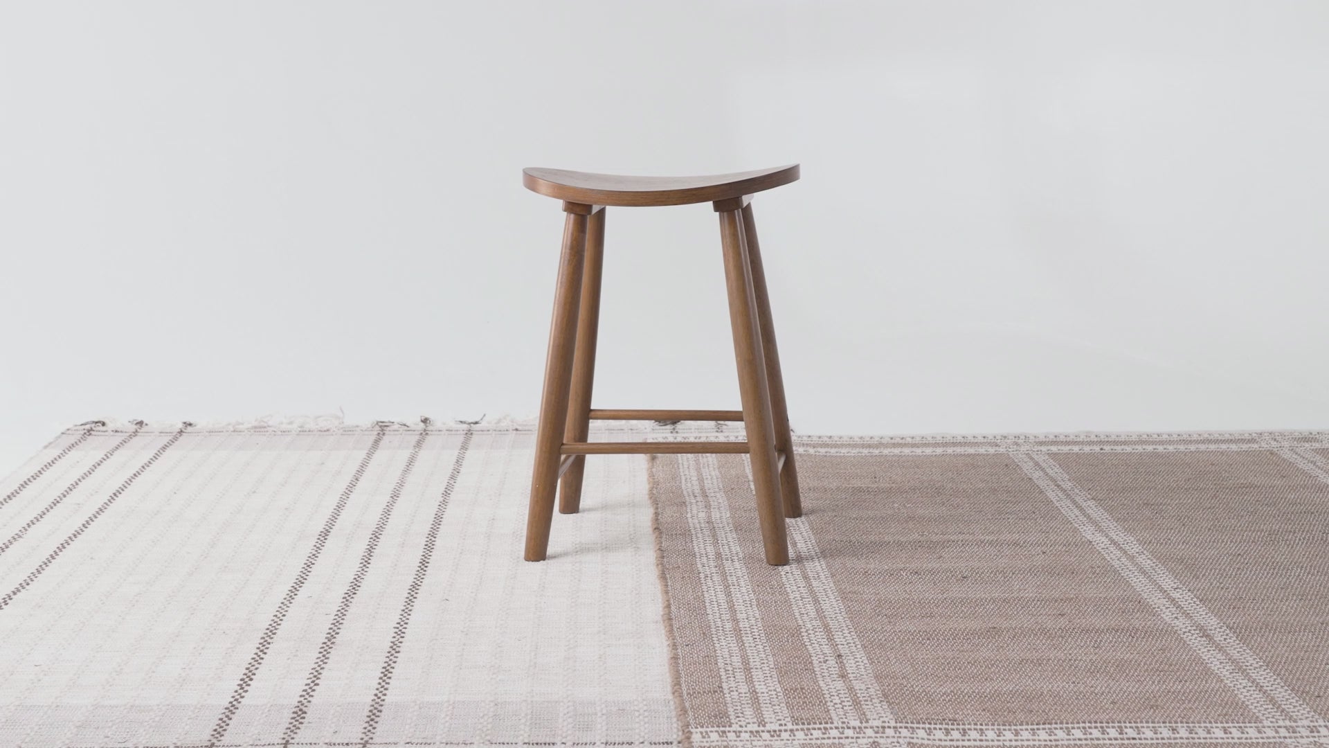 25" Luna Counter Stool in Rustic Natural Wood Finish in Stools by Maven Lane