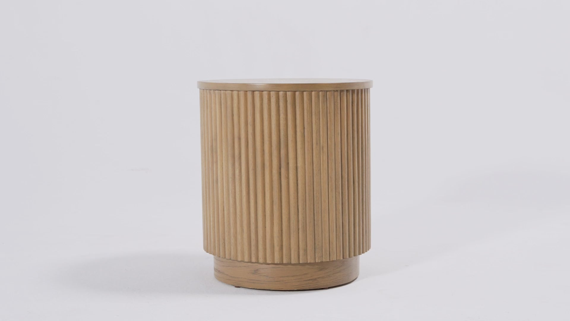 Dallas Round Side Table in Aged Natural in Side Table by Maven Lane