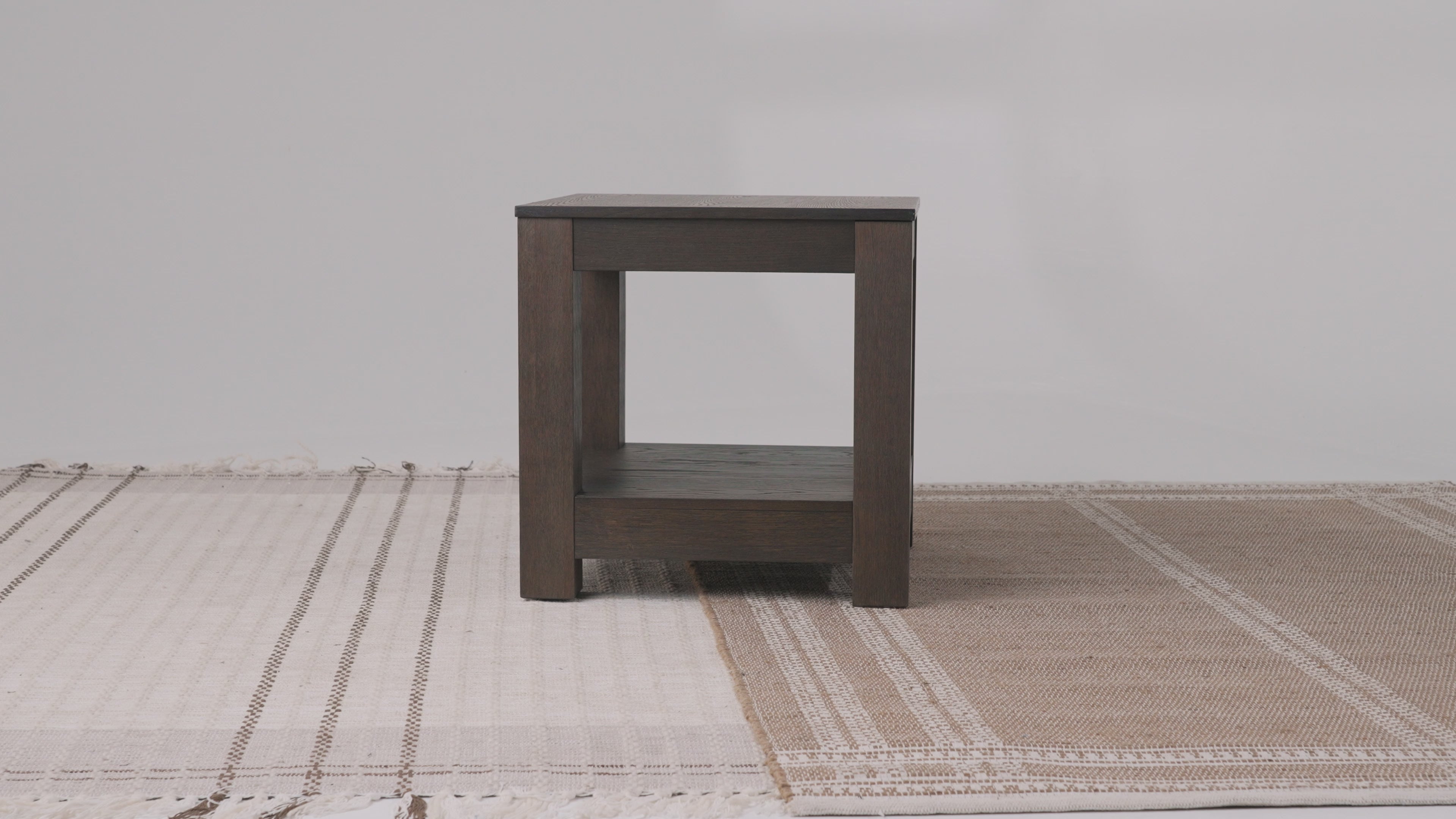 Paulo Wooden Side Table in Weathered Brown Finish in Accent Tables by Maven Lane
