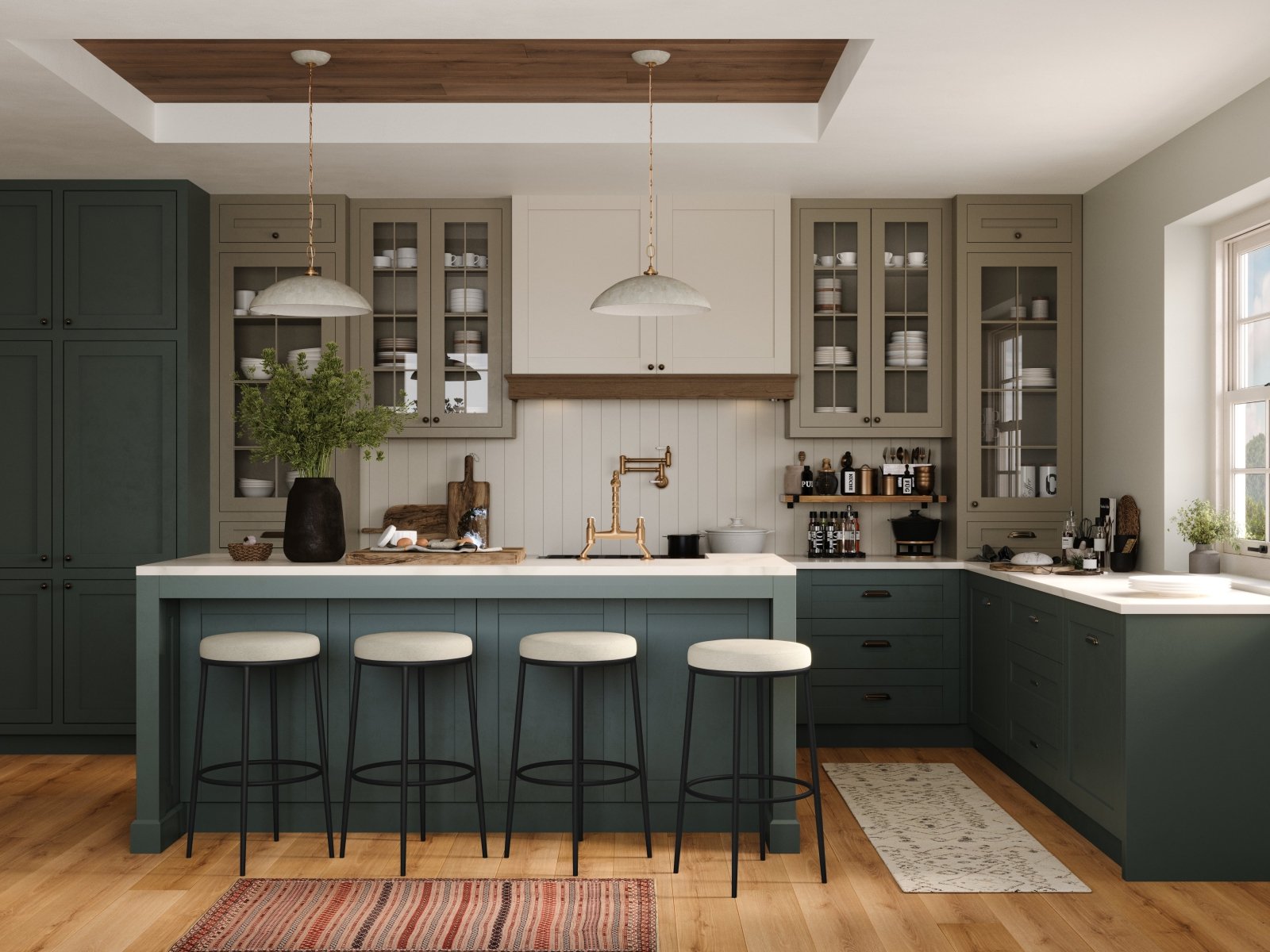 31" Stella Bar Stool in Black Finish with White Fabric in Stools by Maven Lane