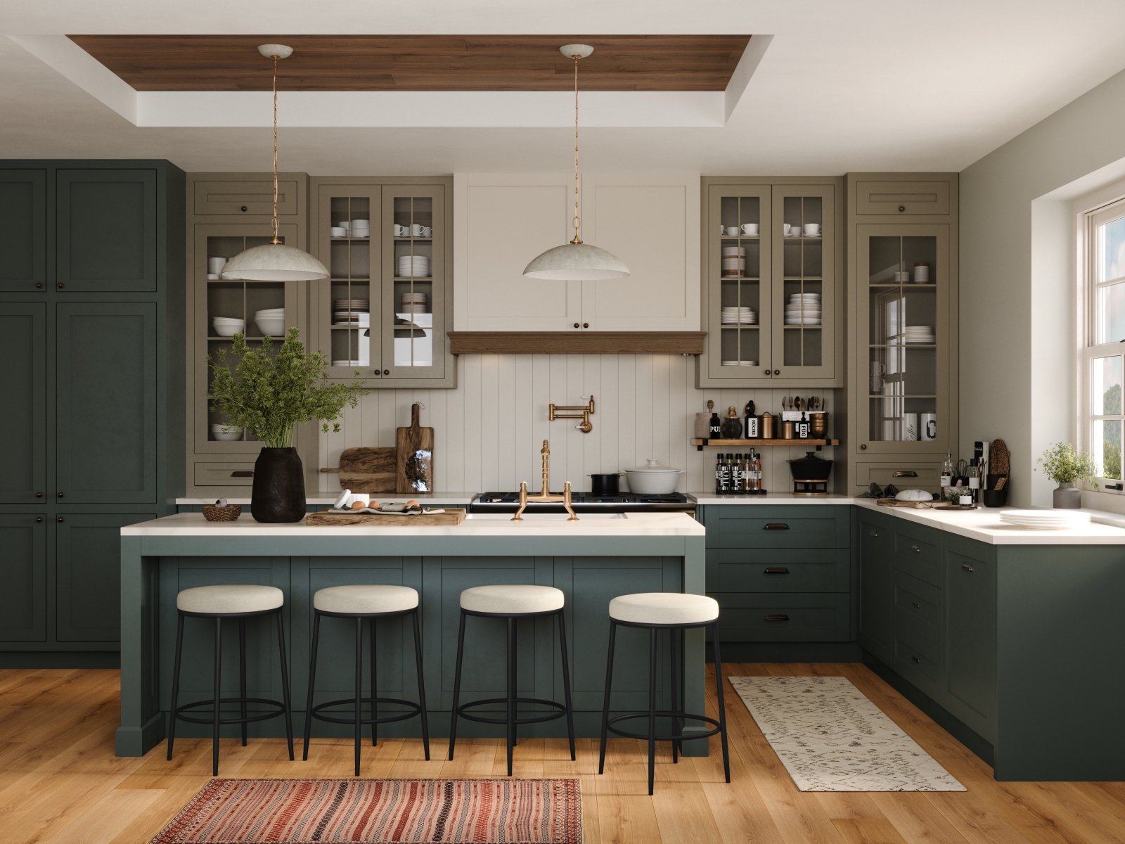 26" Stella Counter Stool in Black Finish with White Fabric in Stools by Maven Lane