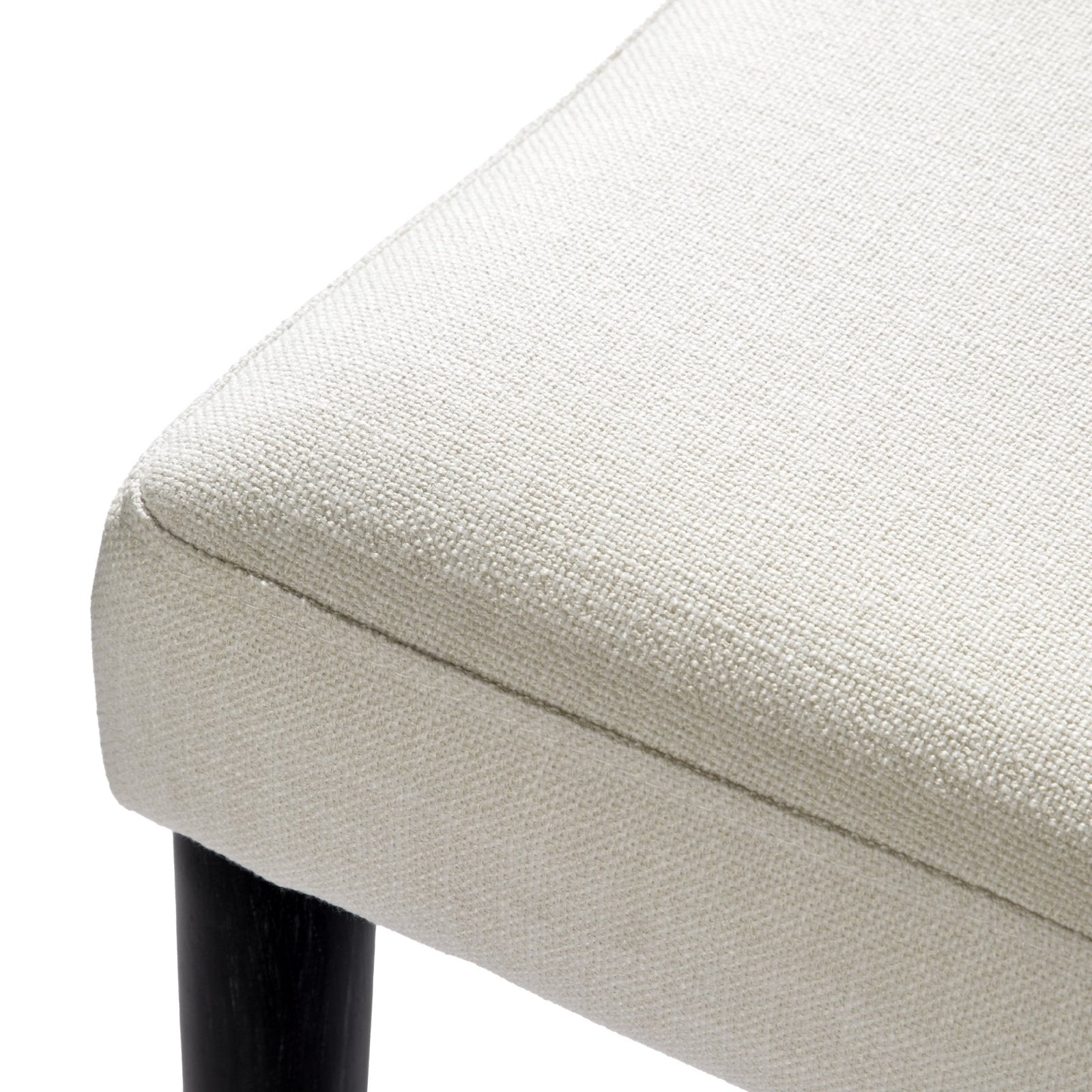 31" Vera Bar Stool in Aged Black with Snow White Upholstery in Stools by Maven Lane