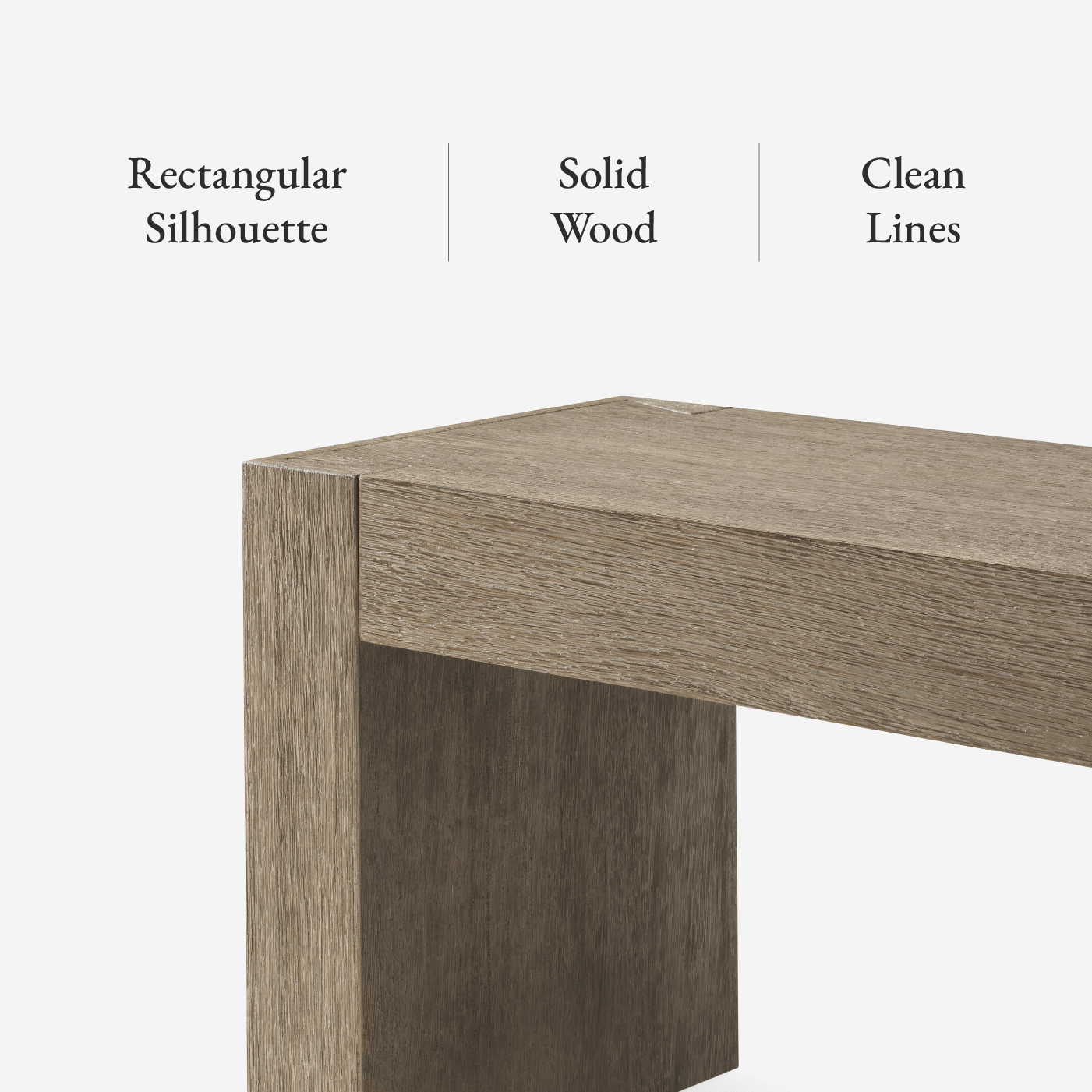 Zeno Organic Wooden Bench in Weathered Grey Finish in Bench by Maven Lane