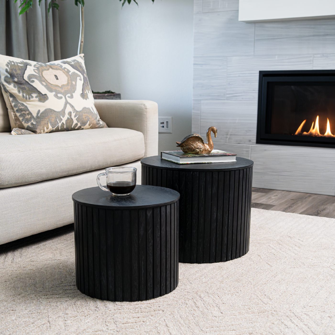 Austin Nesting Coffee Tables in Aged Black