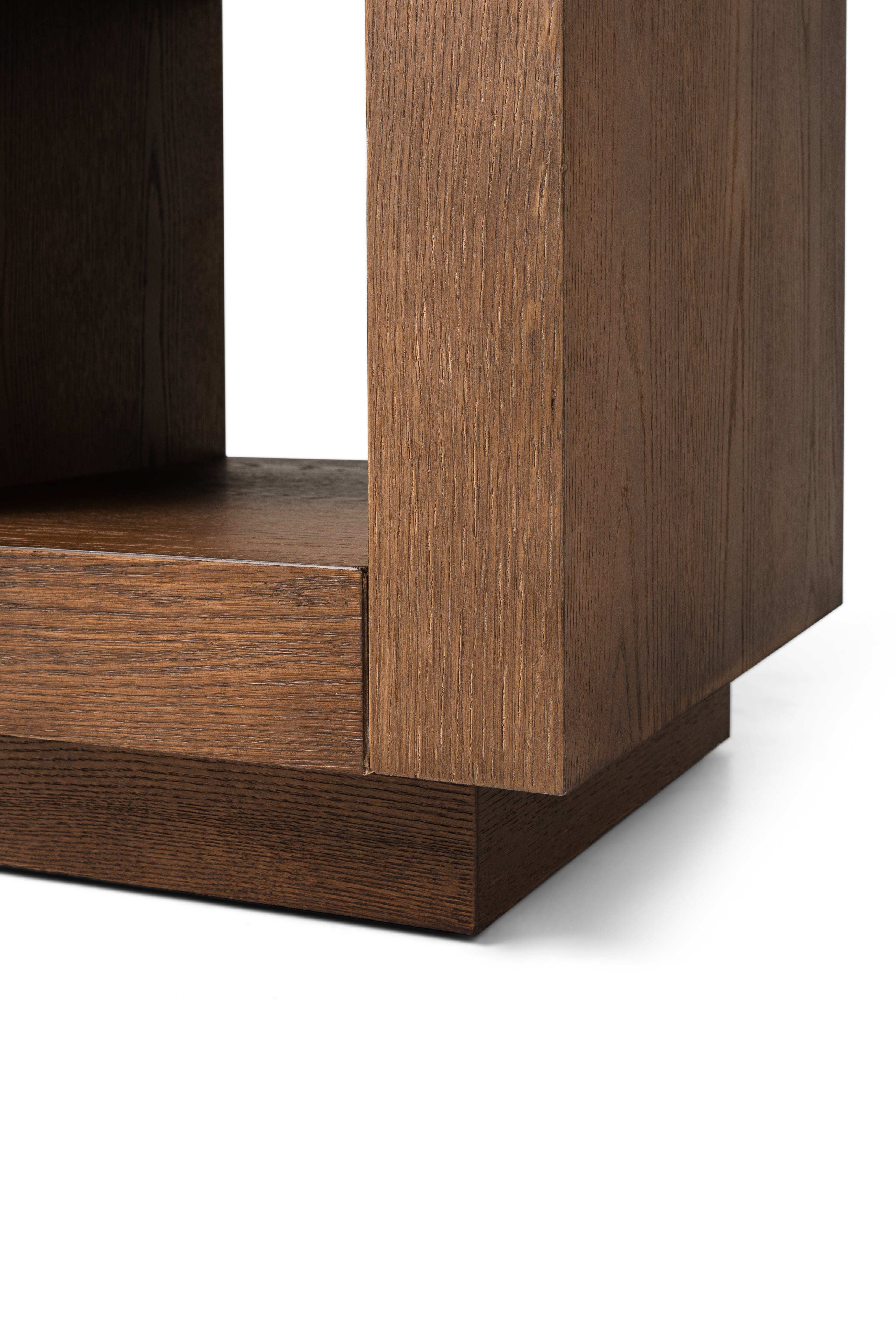 Artemis Contemporary Wooden Side Table in Refined Brown Finish in Accent Tables by Maven Lane
