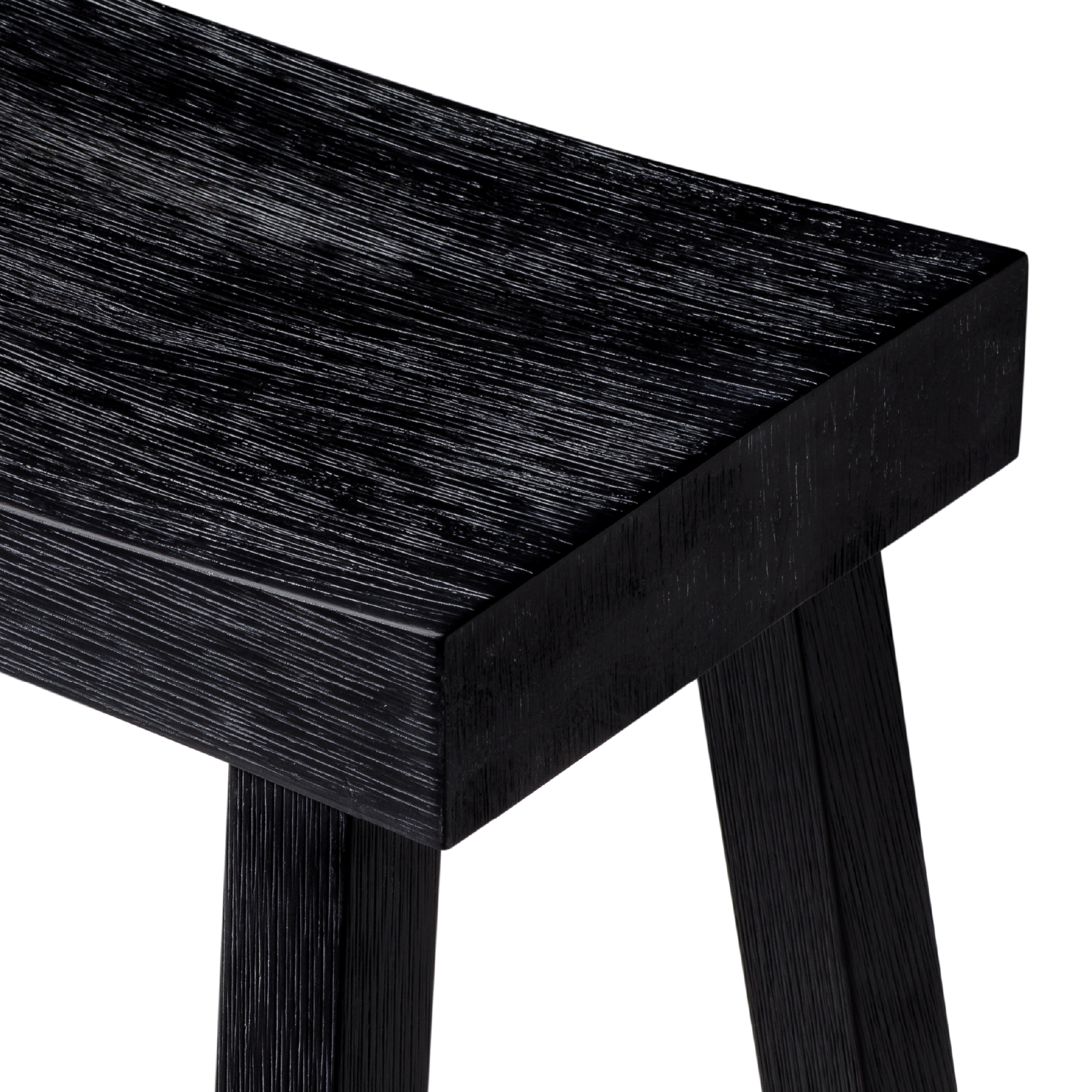 Vincent Bar Stool in Antiqued Black Finish in Stools by Maven Lane