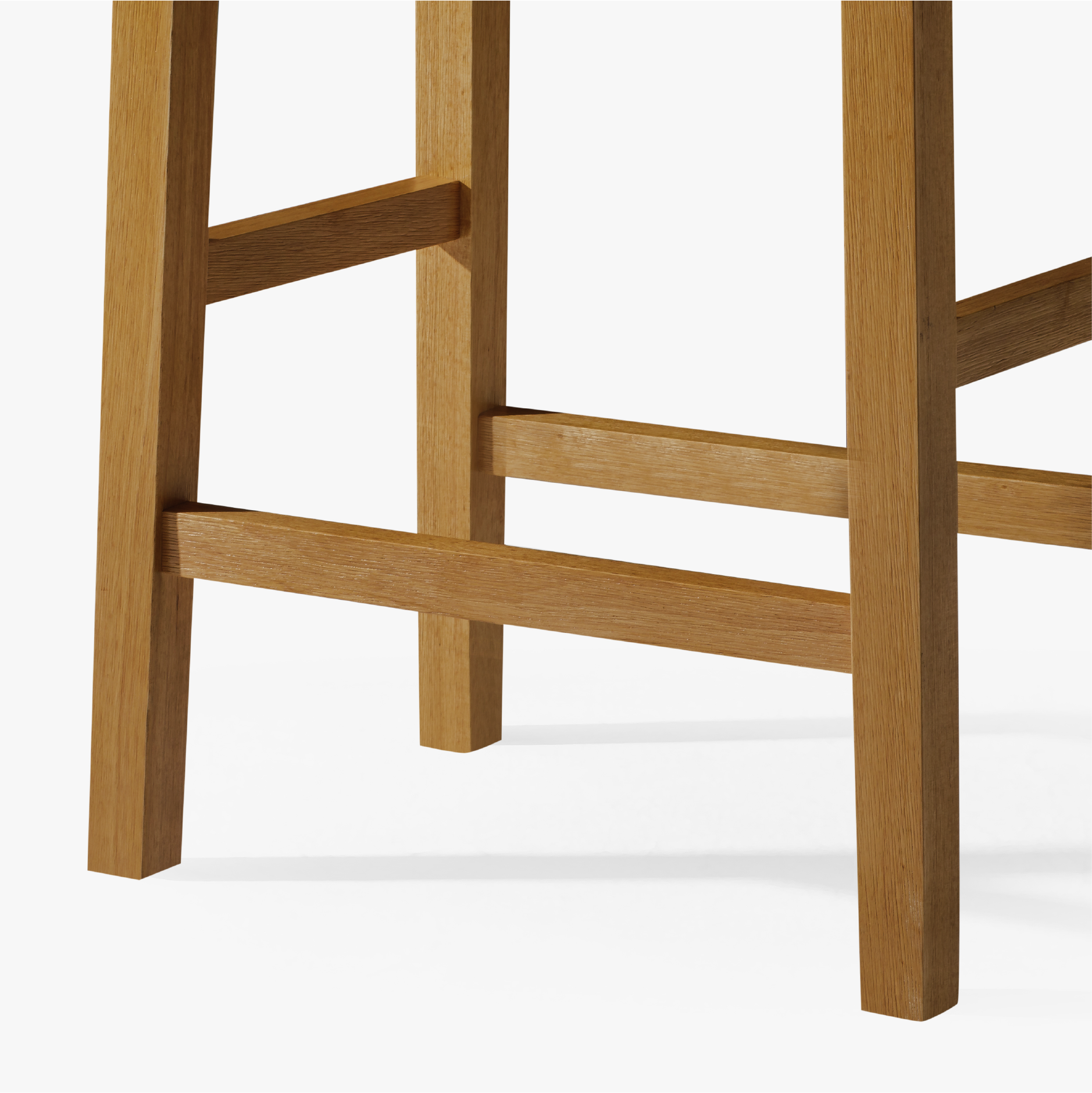 Emerson Counter Height Kitchen Stool - Weathered Natural Wood Finish With Avanti Bone Vegan Leather in Stools by Maven Lane