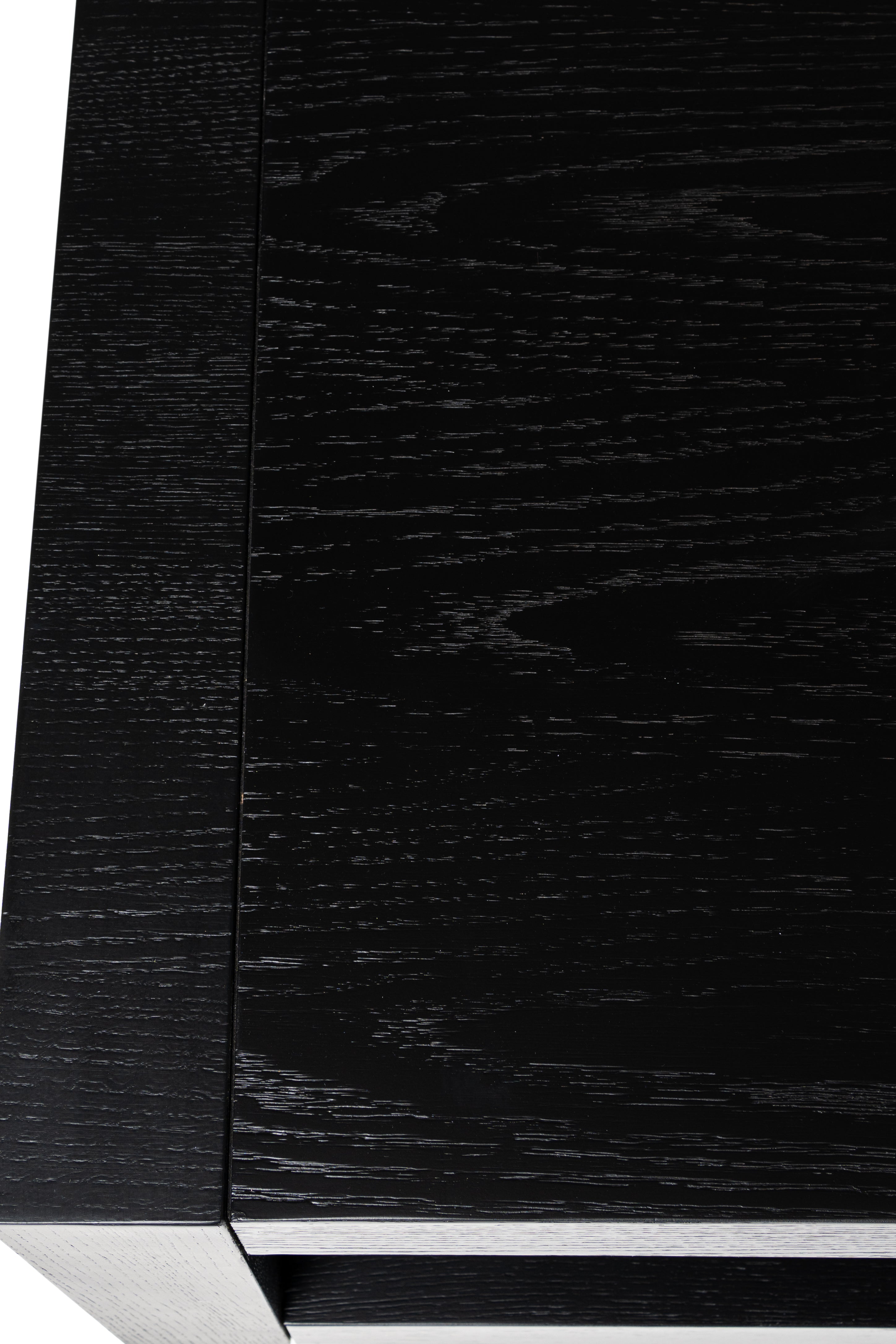Artemis Contemporary Wooden Coffee Table in Refined Black Finish in Accent Tables by Maven Lane
