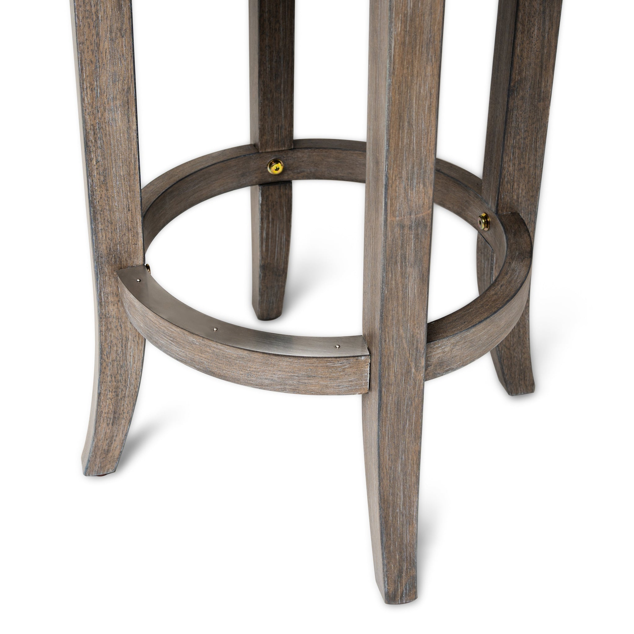 Eva Bar Stool with Grey Finish and Grey Fabric in Stools by Maven Lane
