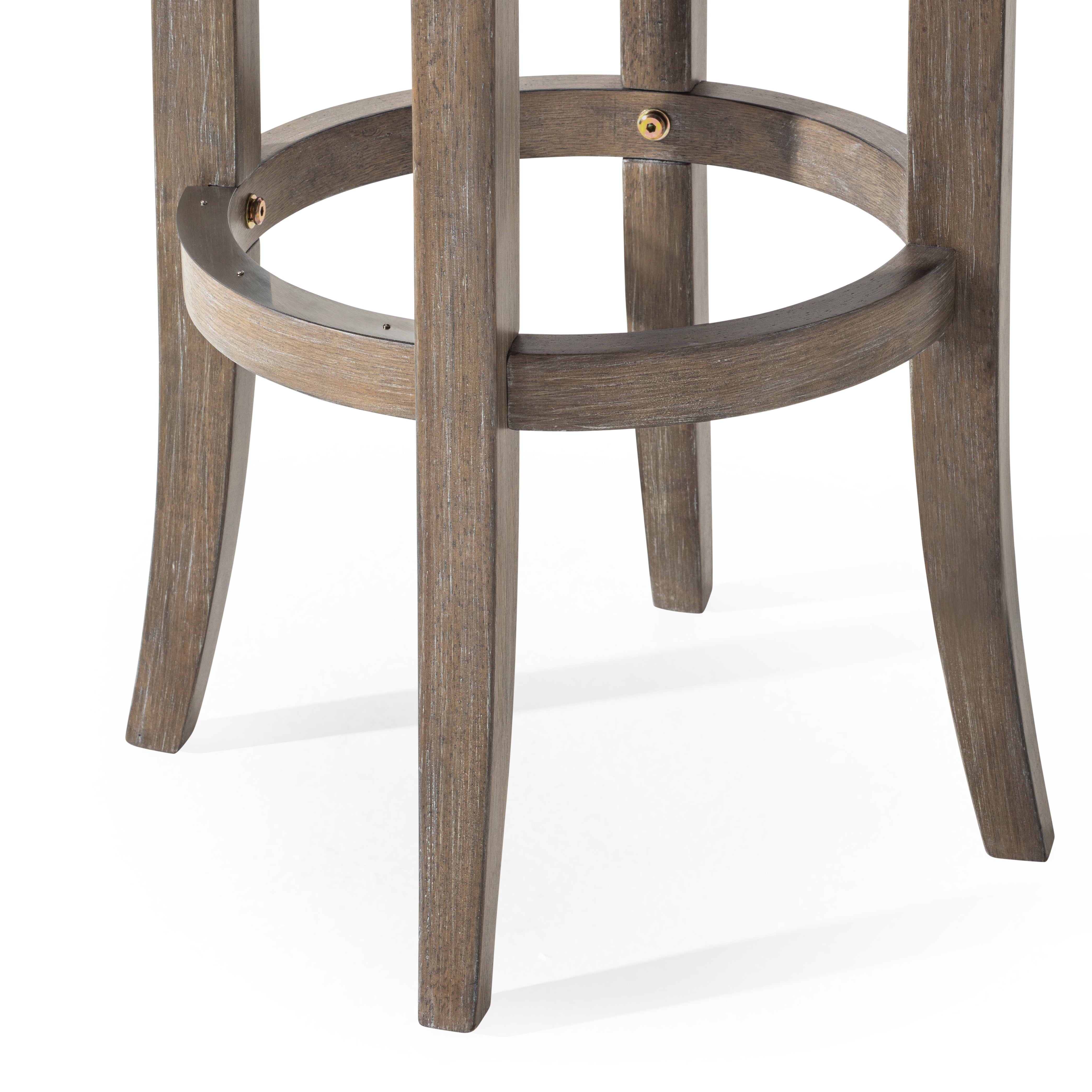 31" Eva Bar Stool in Reclaimed Oak Finish with Ronan Stone Vegan Leather in Stools by Maven Lane