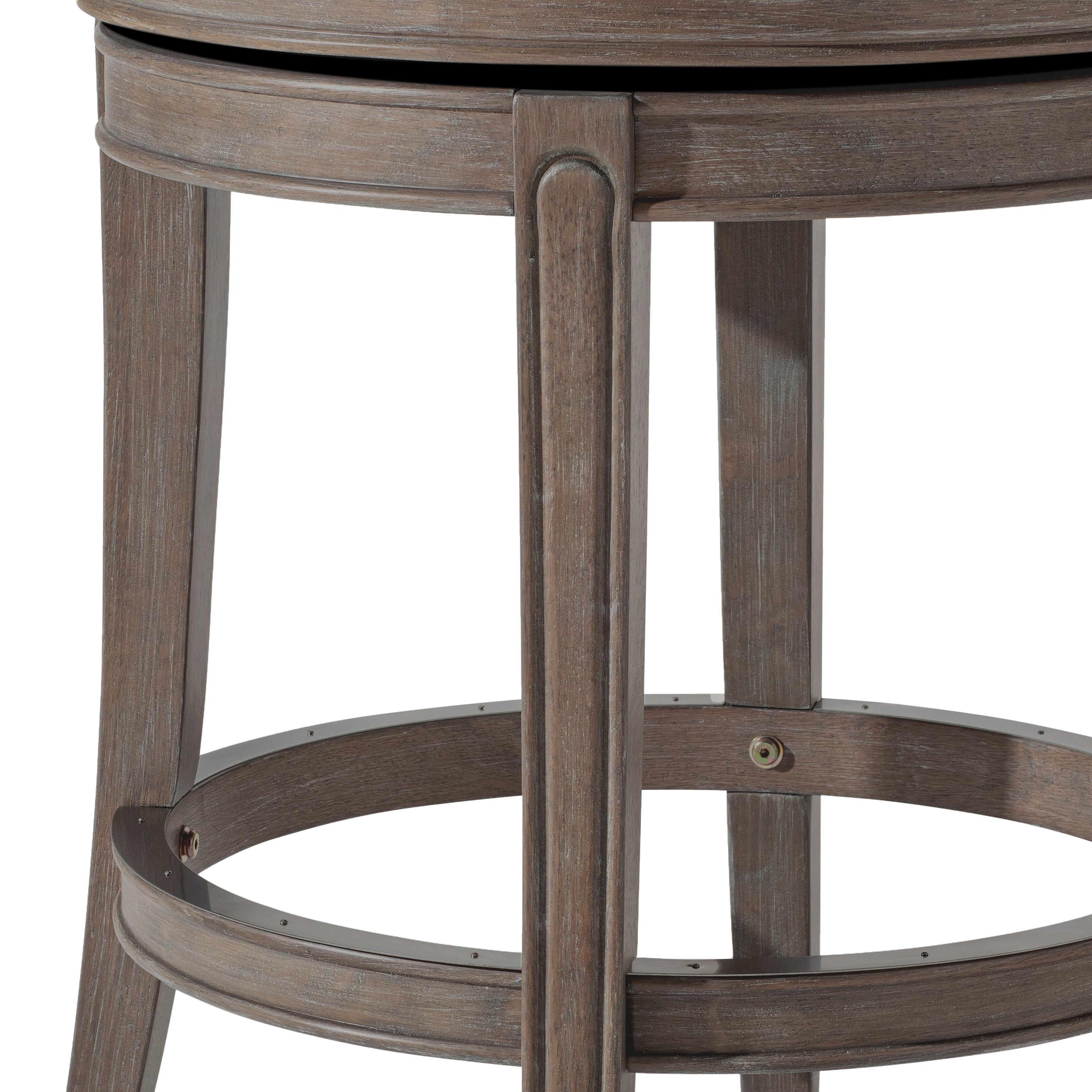 31" Alexander Backless Bar Stool in Grey Finish with Grey Faux Leather Upholstery in Stools by Maven Lane