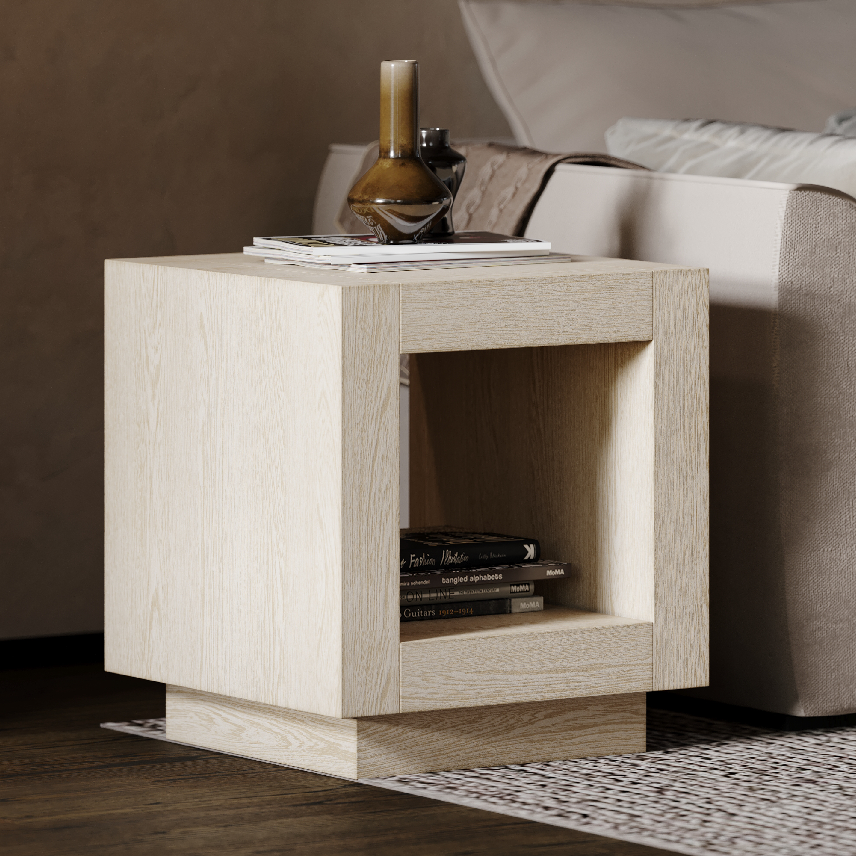 Artemis Side Table in White Finish in Side Table by Maven Lane