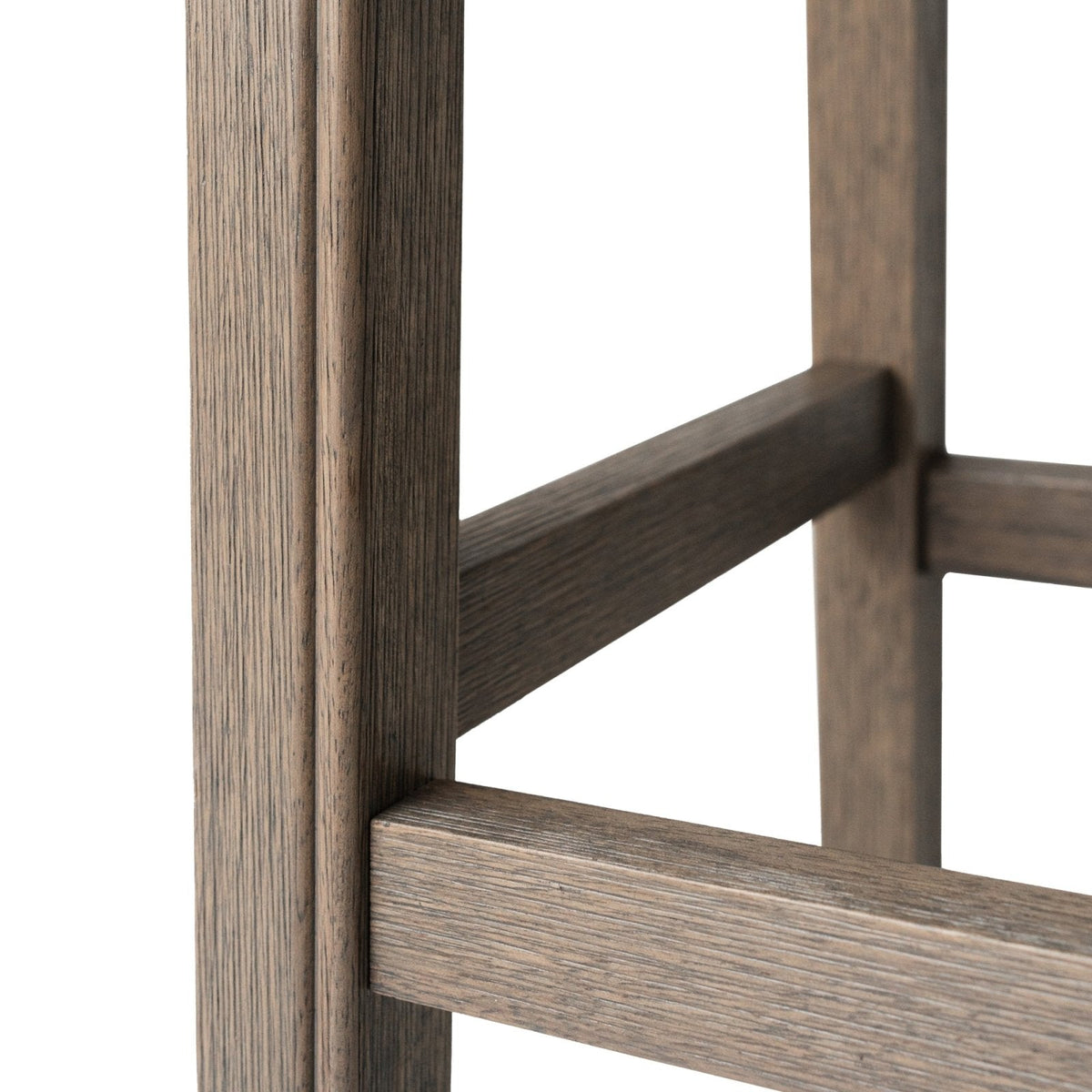 Adrien Saddle Counter Stool in Grey Finish with Grey Fabric in Stools by Maven Lane