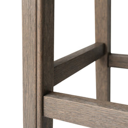 Adrien Saddle Counter Stool in Grey Finish with Grey Fabric in Stools by Maven Lane