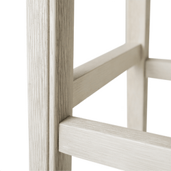 Adrien Saddle Counter Stool in Cream Finish and Cream Fabric in Stools by Maven Lane