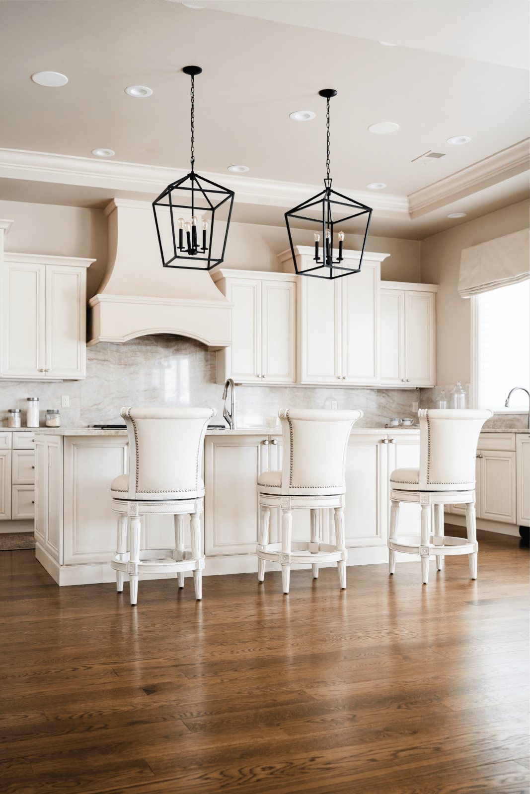 26" Pullman Counter Stool in White Oak Finish with Natural Fabric Upholstery in Stools by Maven Lane