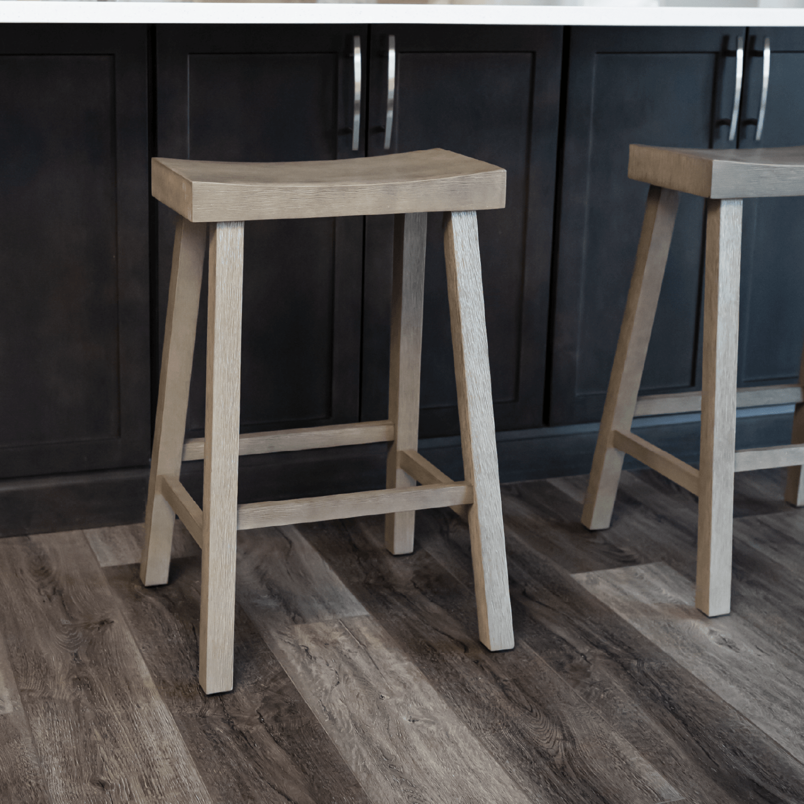 27" Vincent Counter Stool in Antiqued Grey Finish in Stools by Maven Lane