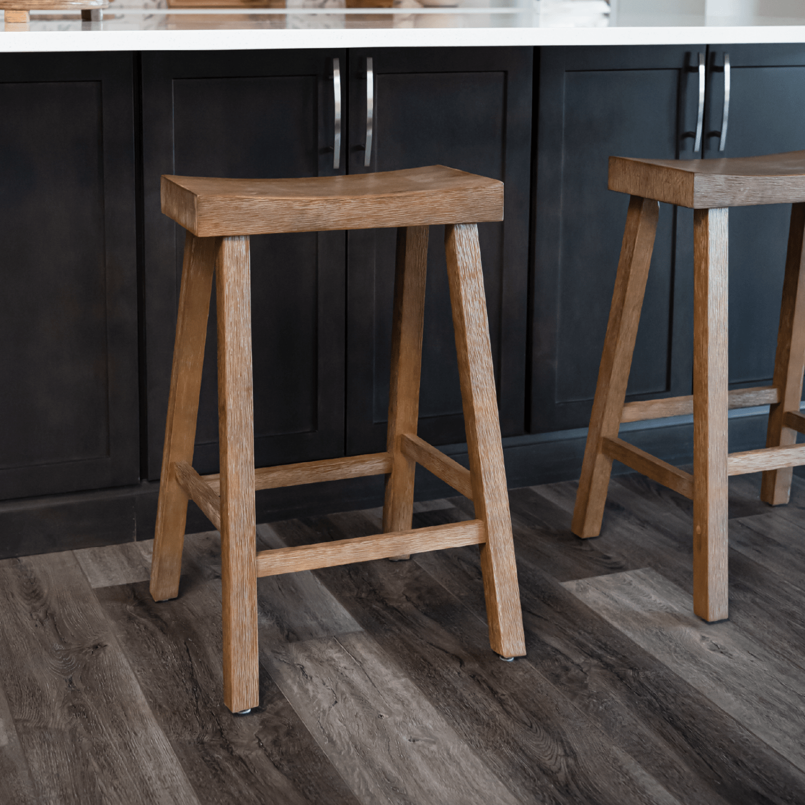 27" Vincent Counter Stool in Antiqued Natural Finish in Stools by Maven Lane
