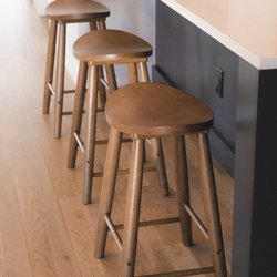 Luna Counter Stool in Light Brown Finish in Stools by Maven Lane