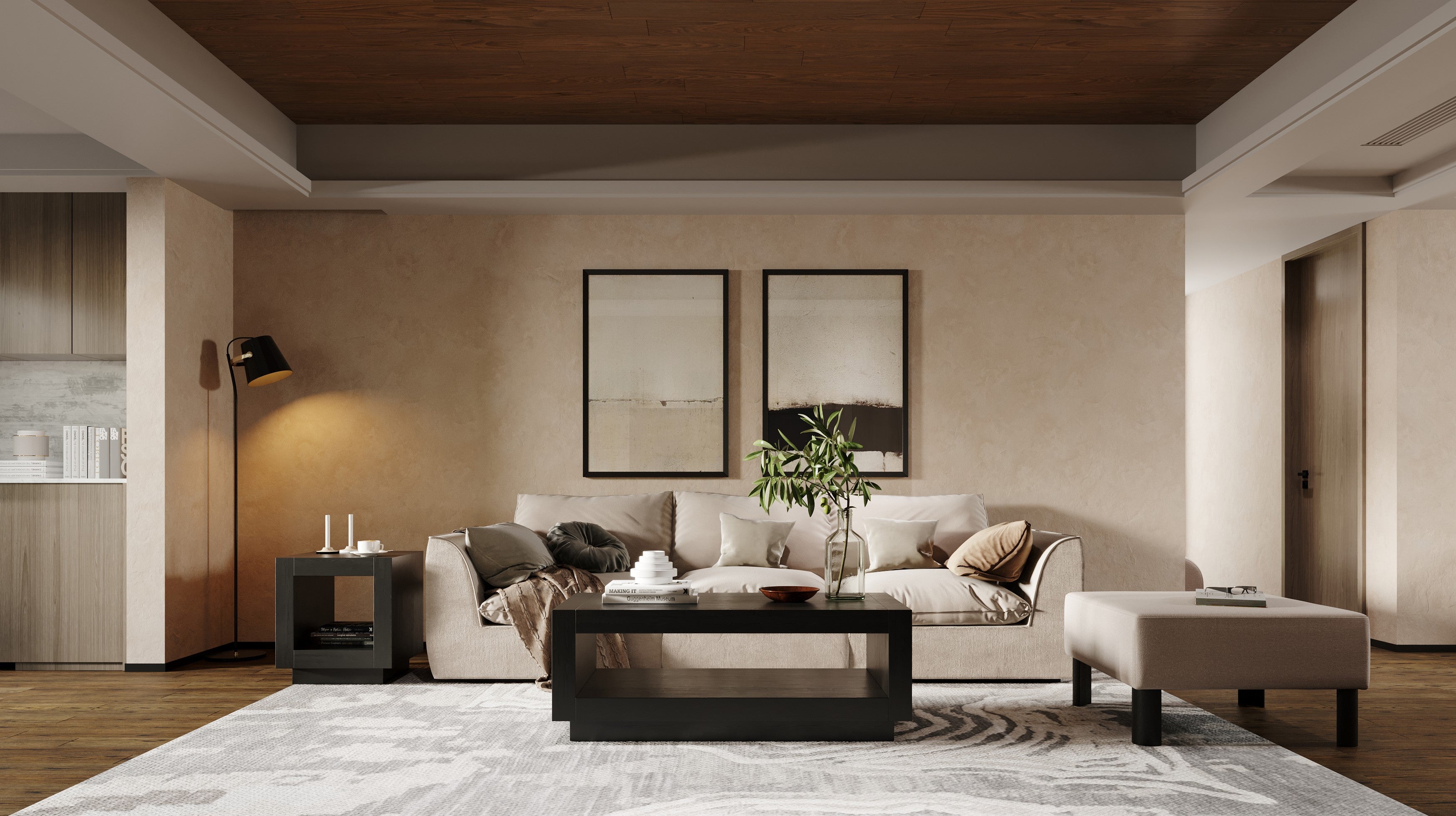 Artemis Contemporary Wooden Side Table in Refined Black Finish in Accent Tables by Maven Lane